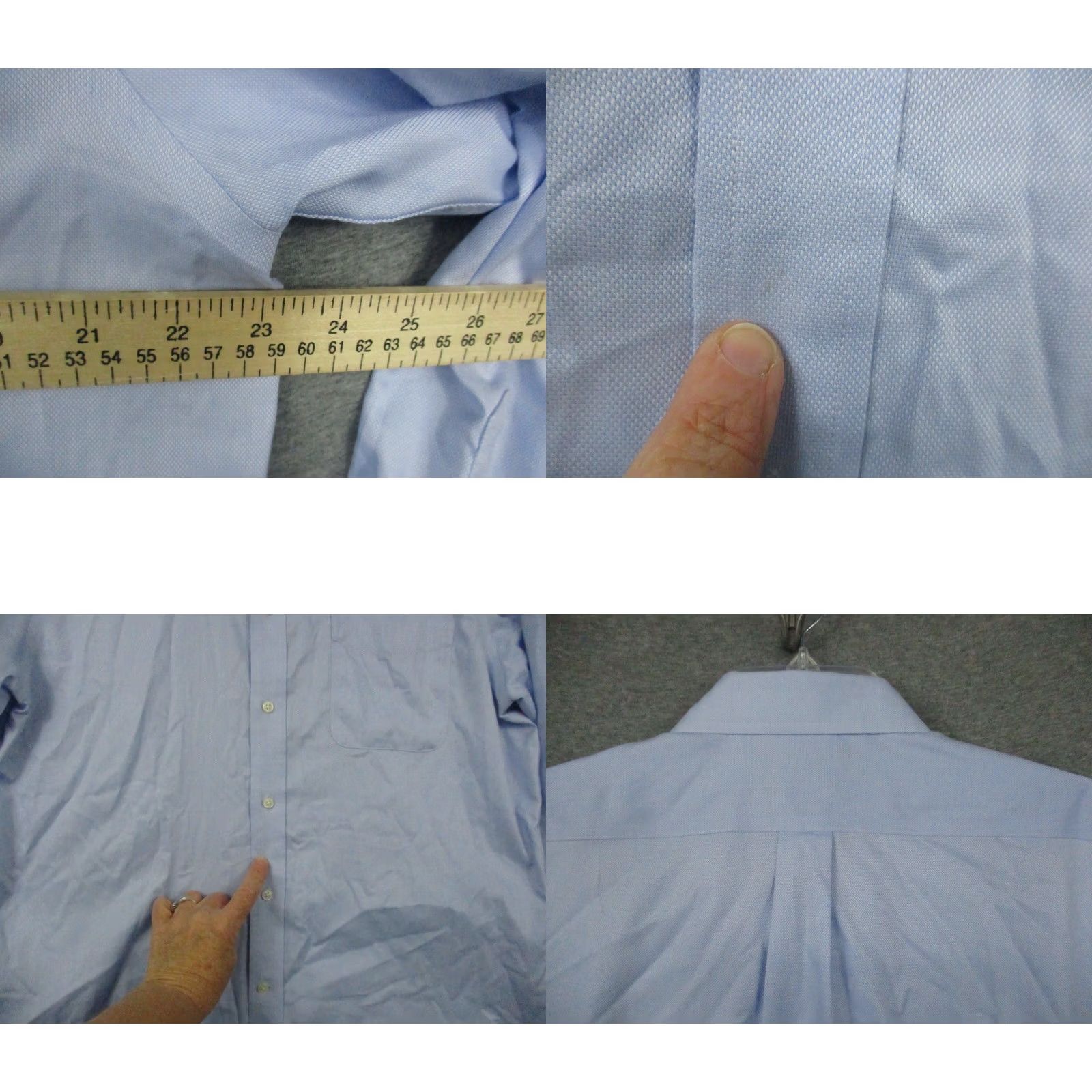 Ralph Lauren Lauren Ralph Lauren Blue Stretch Fabric Shirt Size 16 Long Sleeve Mens Size US L / EU 52-54 / 3 - 8 Thumbnail