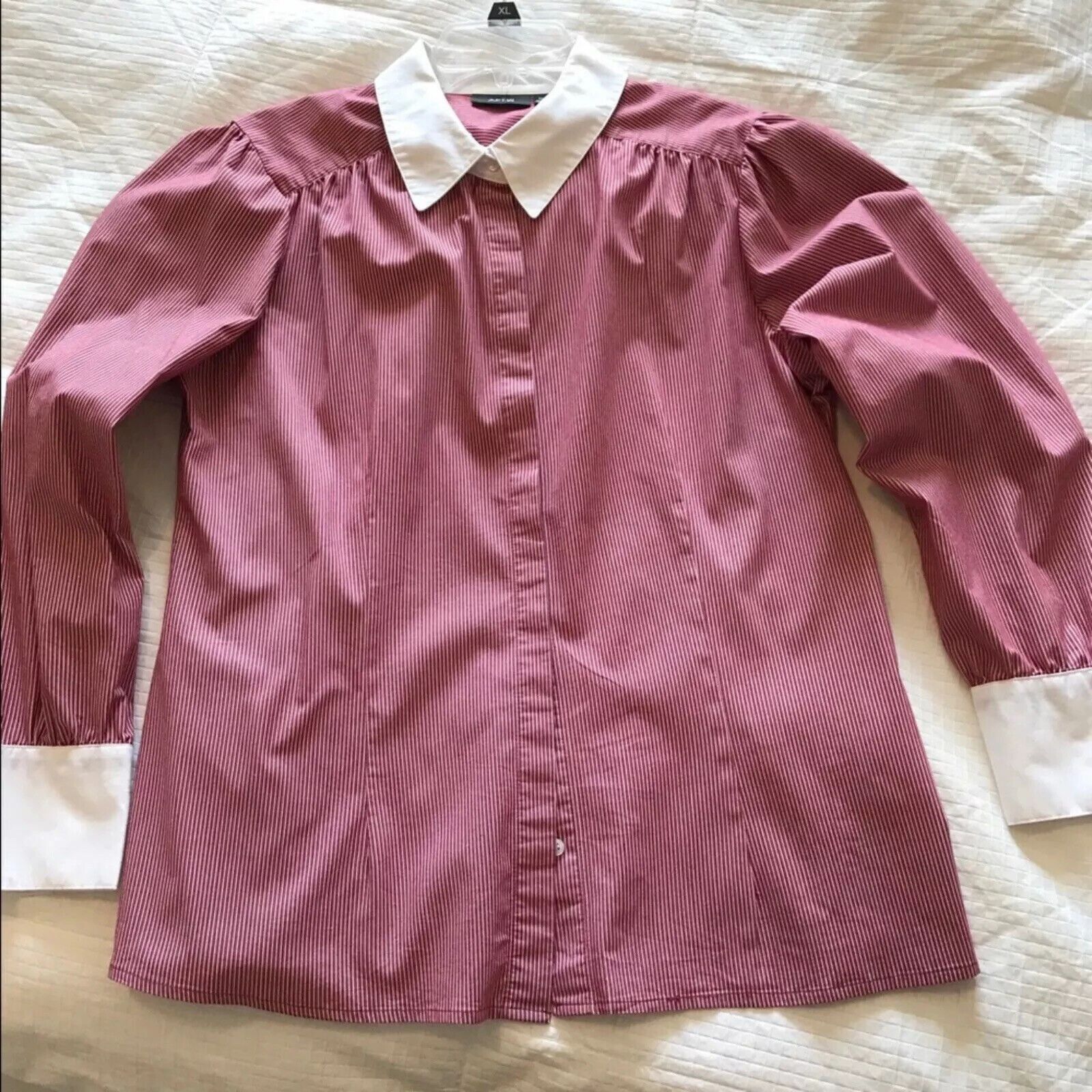 Apt. 9 Apt 9 Button Front Long Sleeve Blouse Size XL Career Shirt Size XL / US 12-14 / IT 48-50 - 5 Thumbnail