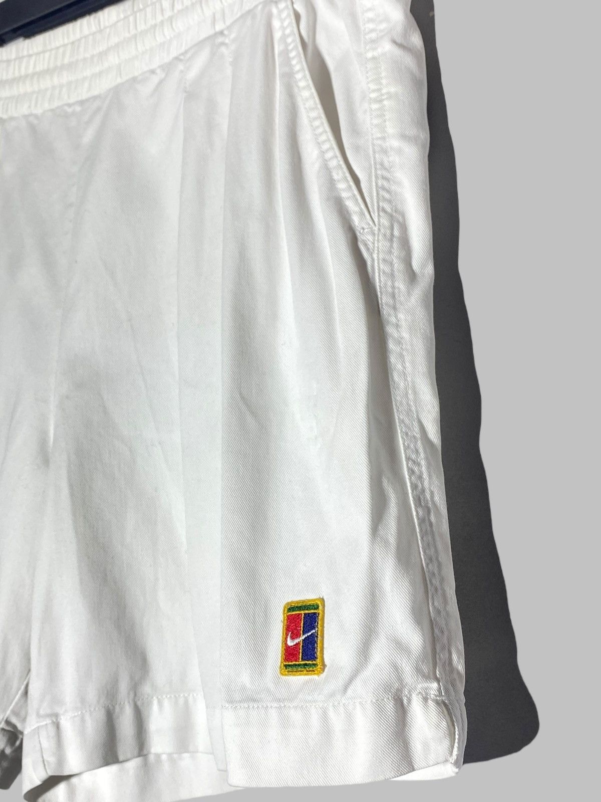 Nike 🔥 VINTAGE 90s NIKE COURT PACTH SHORTS ANDRE AGASSI Y2K USA Size US 32 / EU 48 - 4 Thumbnail