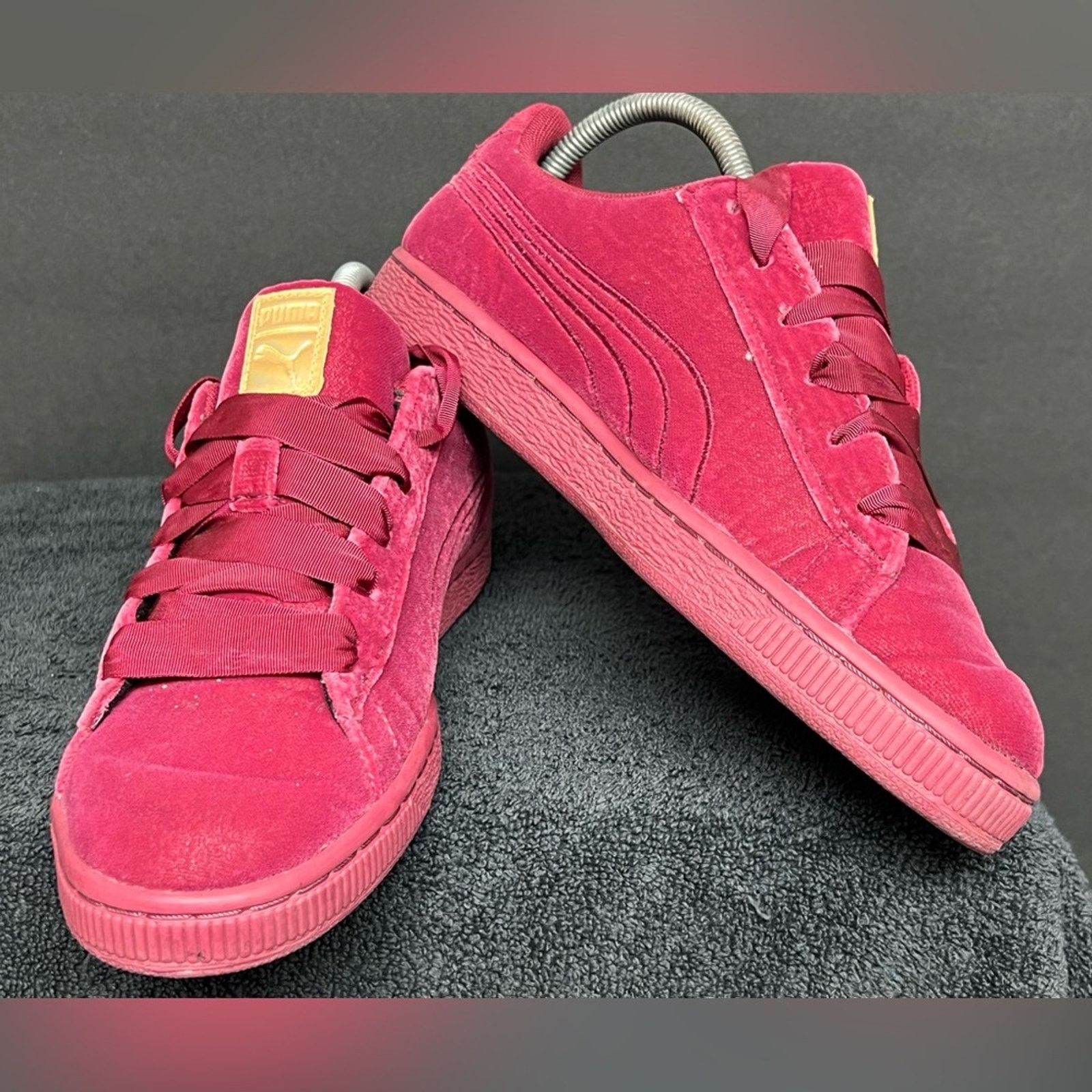 Puma Puma Basket Classic Velour Jr (Kids) Tibetan Red Size US 8.5 / IT 38.5 - 2 Thumbnail
