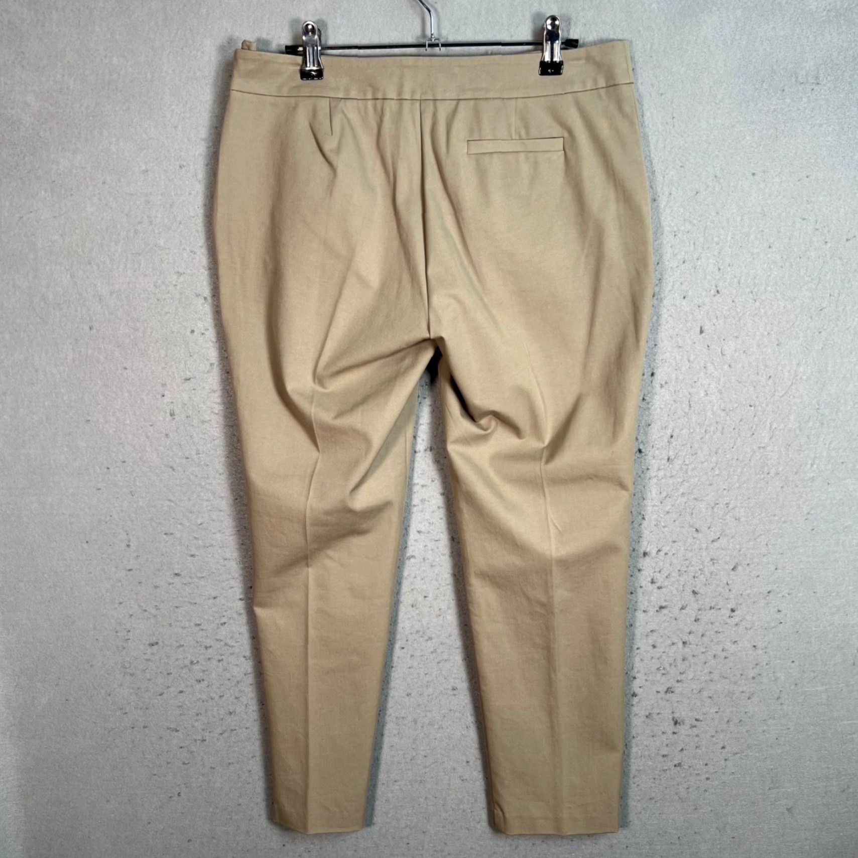 Eileen Fisher Eileen Fisher Petite Womens Pants Organic Cotton Blend Beige Ankle Tapered PS Size 28" / US 6 / IT 42 - 2 Thumbnail