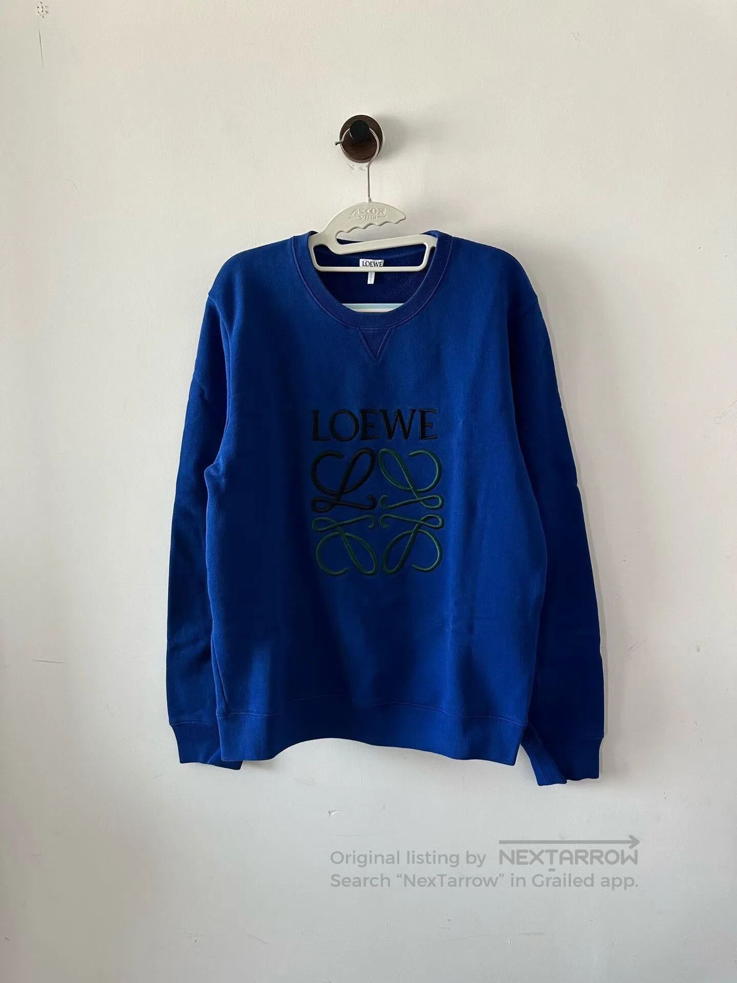 Loewe Loewe Blue Embroidered Sweatshirt. Size US L / EU 52-54 / 3 - 1 Thumbnail
