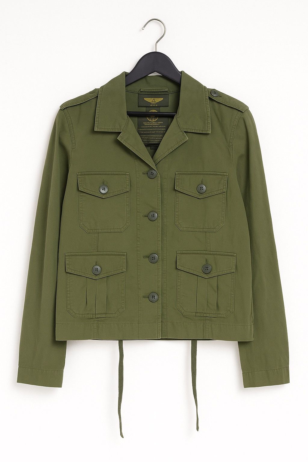 Lucky Brand Lucky Brand Olive Green Utility Jacket Military Field Style Size US S / EU 44-46 / 1 - 1 Thumbnail