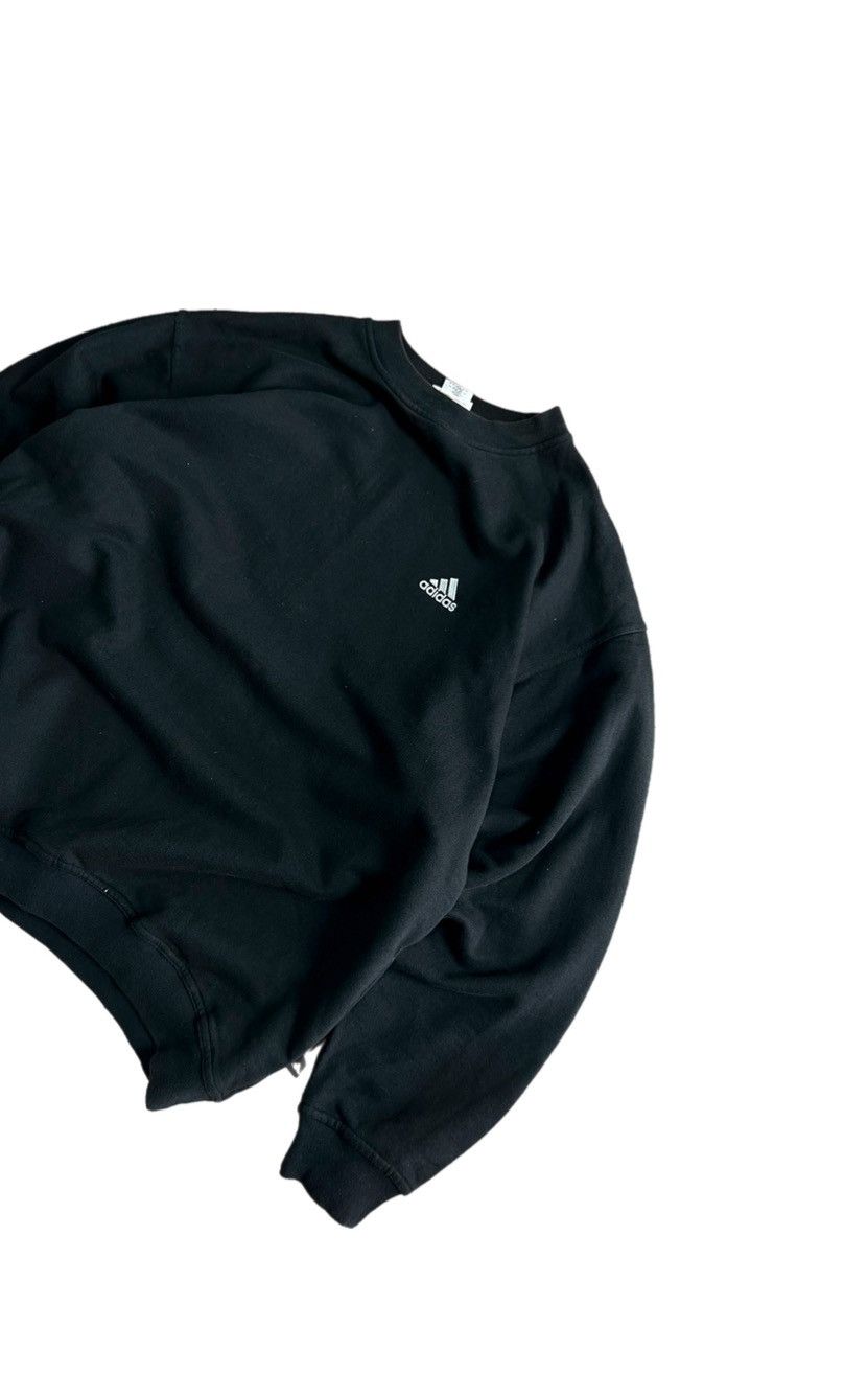 Adidas Sweatshirt Adidas Vintage Black L Size Basic Mini Logo Y2K Size US L / EU 52-54 / 3 - 2 Thumbnail