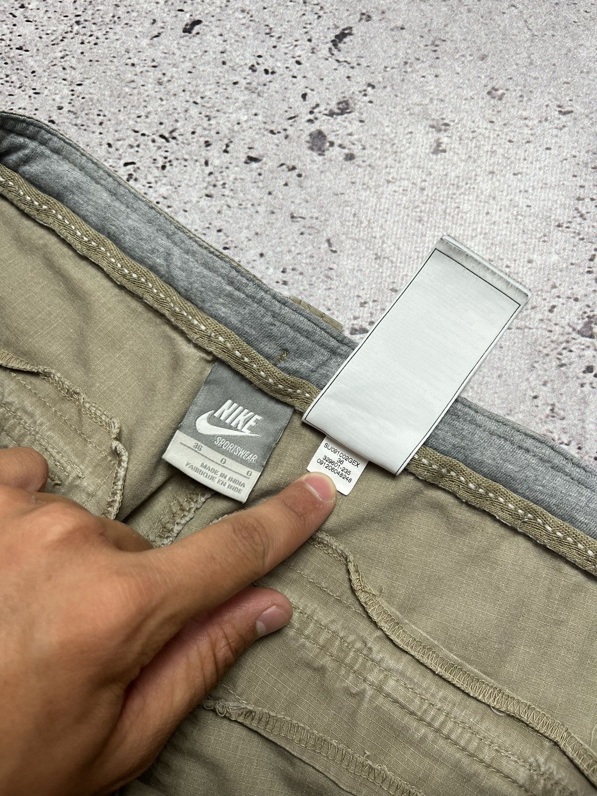 Nike × Vintage Vintage Nike Cargo Pants Track Nylon Drill Y2K style Swoosh Size US 36 / EU 52 - 4 Thumbnail