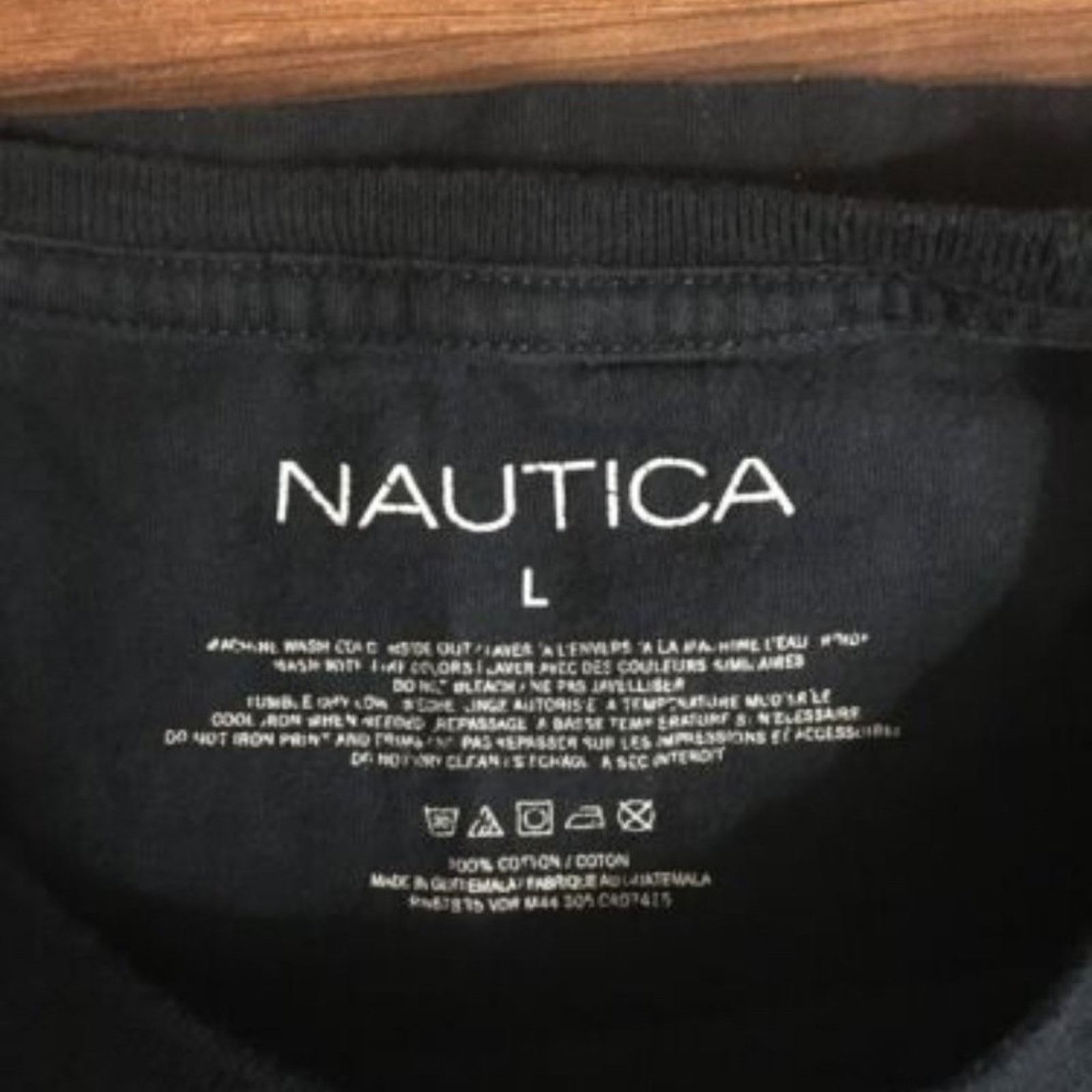 Nautica Nautica Men's Navy Blue Short Sleeve Shirt Size L Size US L / EU 52-54 / 3 - 3 Thumbnail