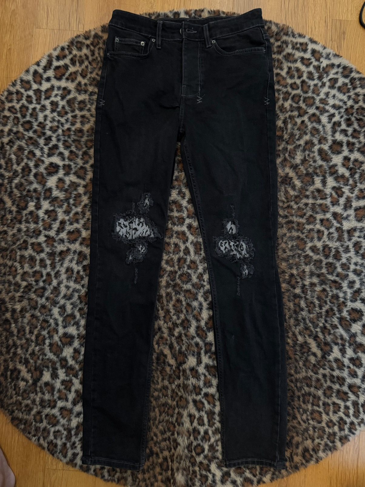 Ksubi Ksubi Ripped Leopard Denim Size US 30 / EU 46 - 1 Thumbnail