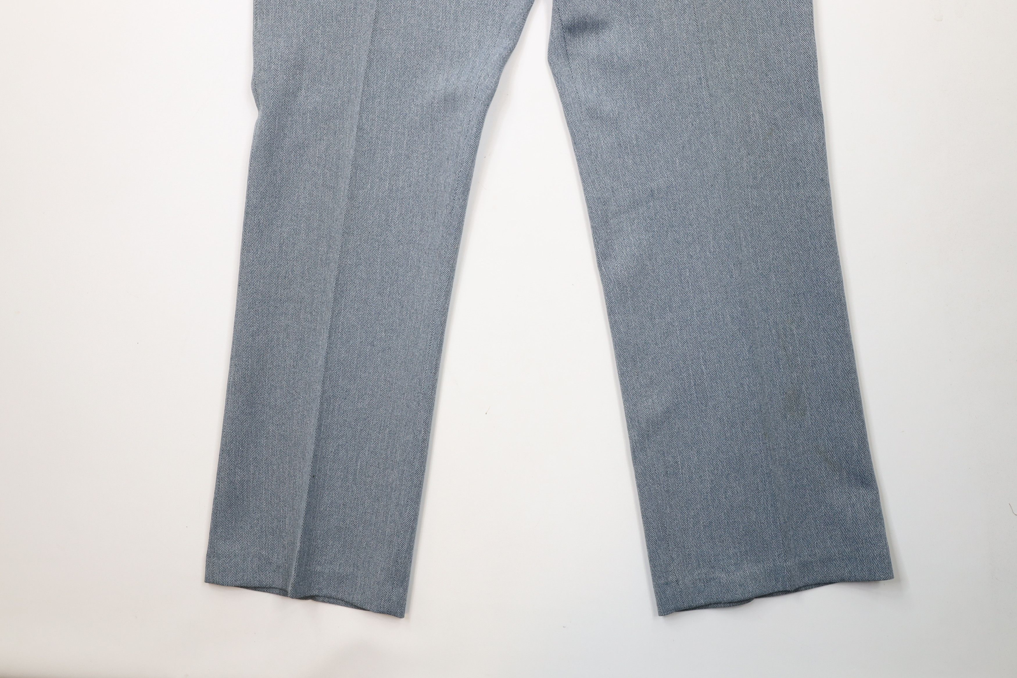 Vintage Vintage 70s Streetwear Herringbone Wide Leg Chino Pants USA Size US 38 / EU 54 - 4 Thumbnail