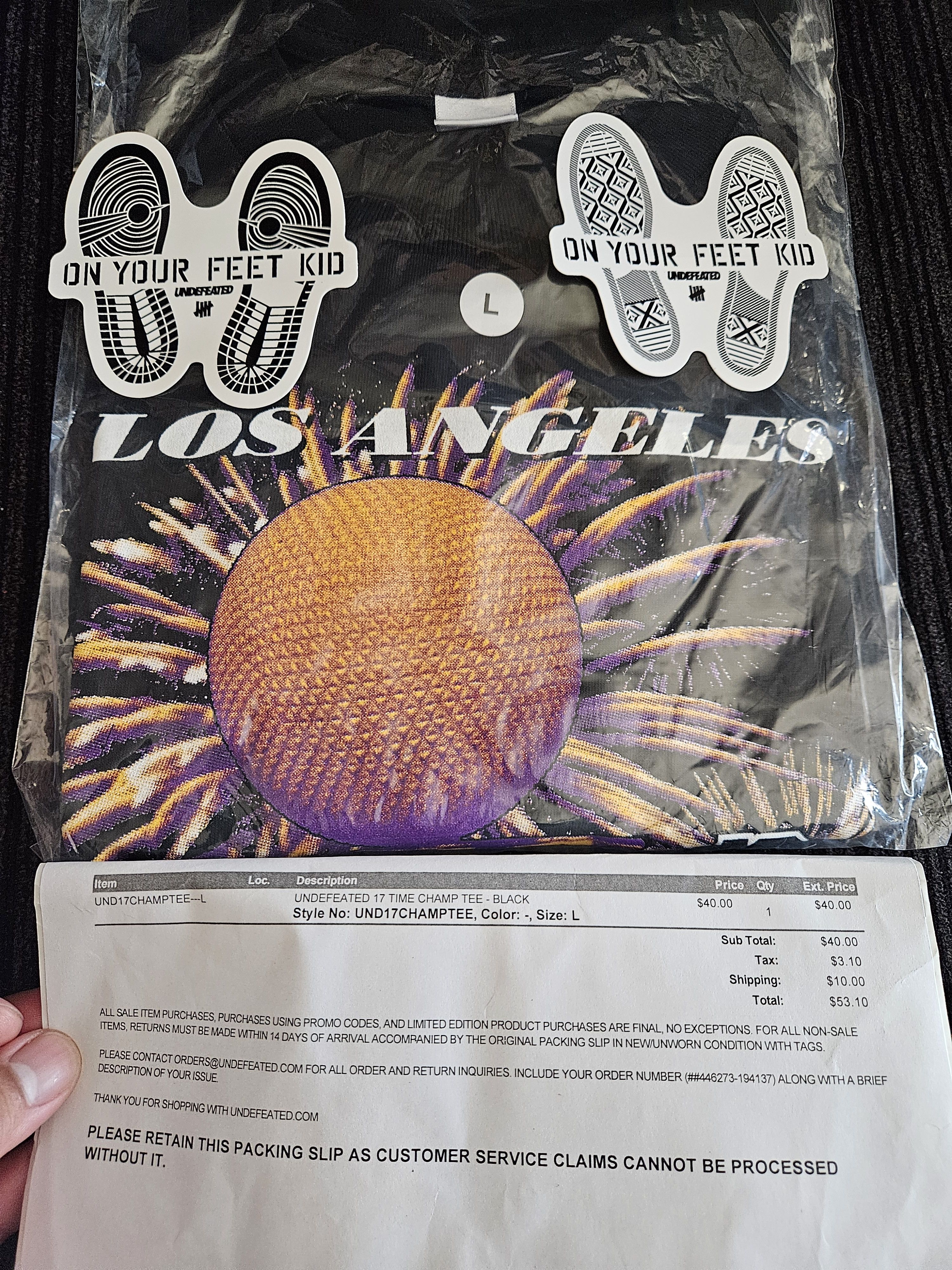 Undefeated Lakers 2020 Championship Tee Size US L / EU 52-54 / 3 - 3 Thumbnail