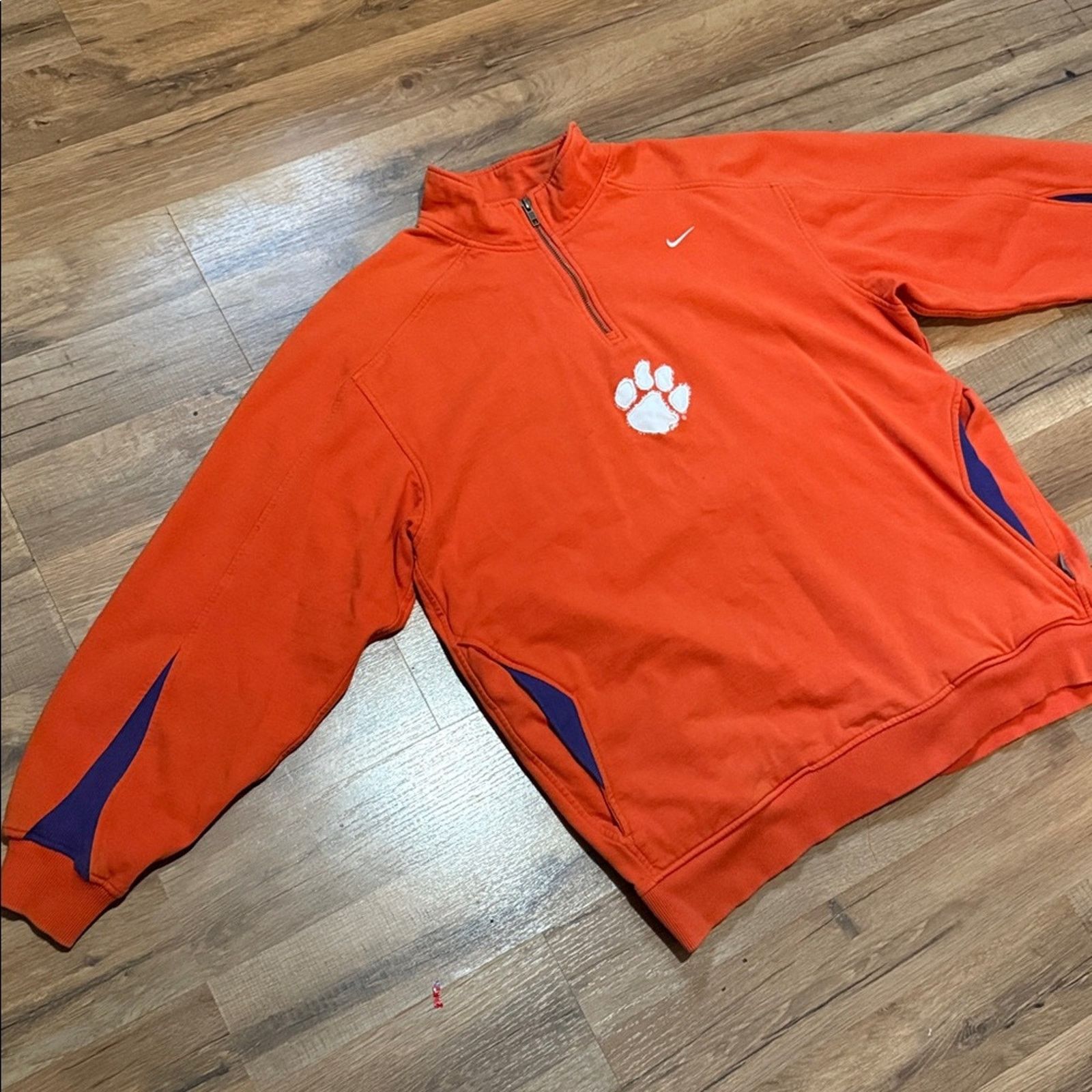 Nike Y2K Nike Team Clemson Quarter Zip Sweatshirt Size US L / EU 52-54 / 3 - 2 Thumbnail