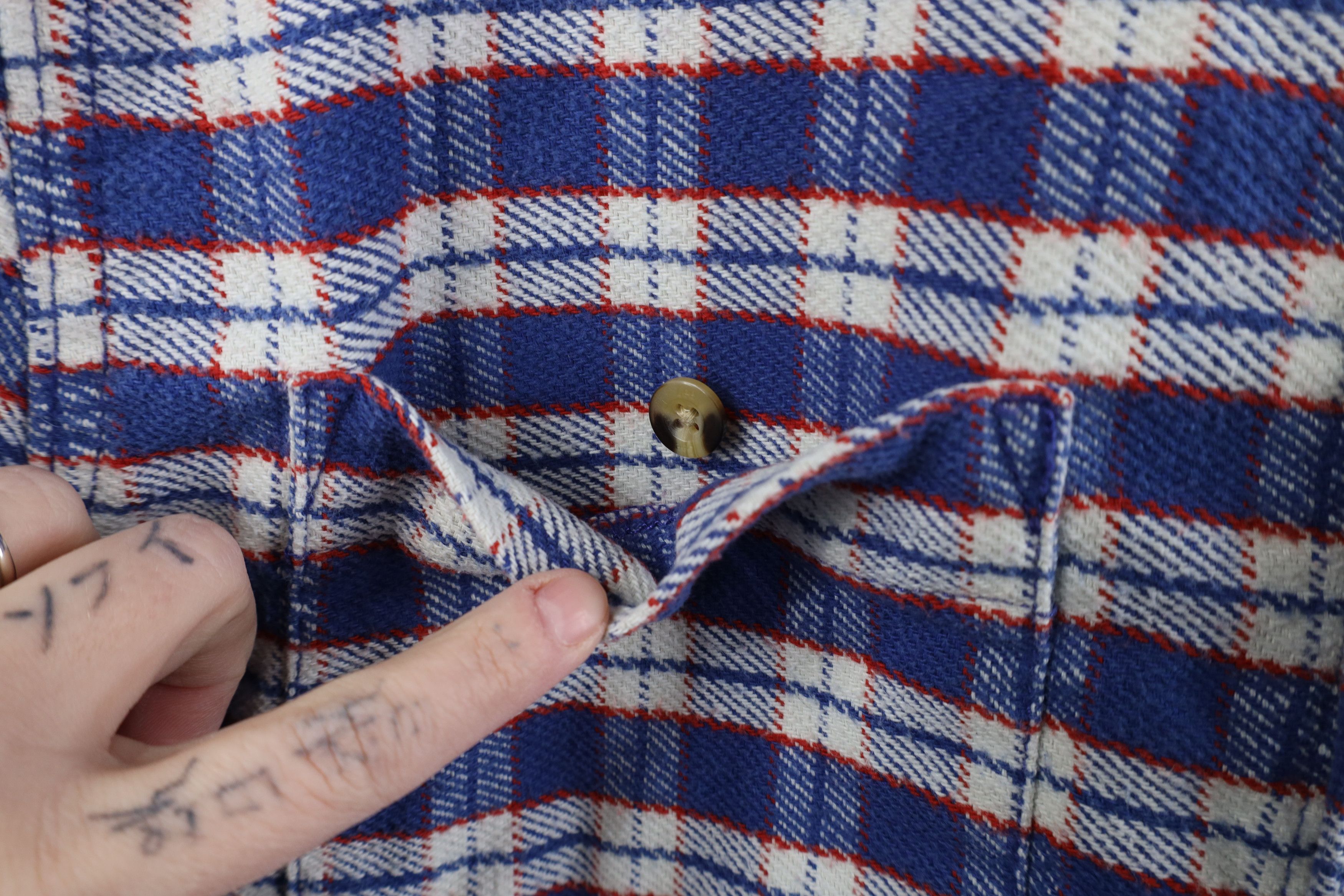 Lee Vintage 90s Y2K Lee Workwear Flannel Shirt Jacket Plaid Size US L / EU 52-54 / 3 - 6 Thumbnail