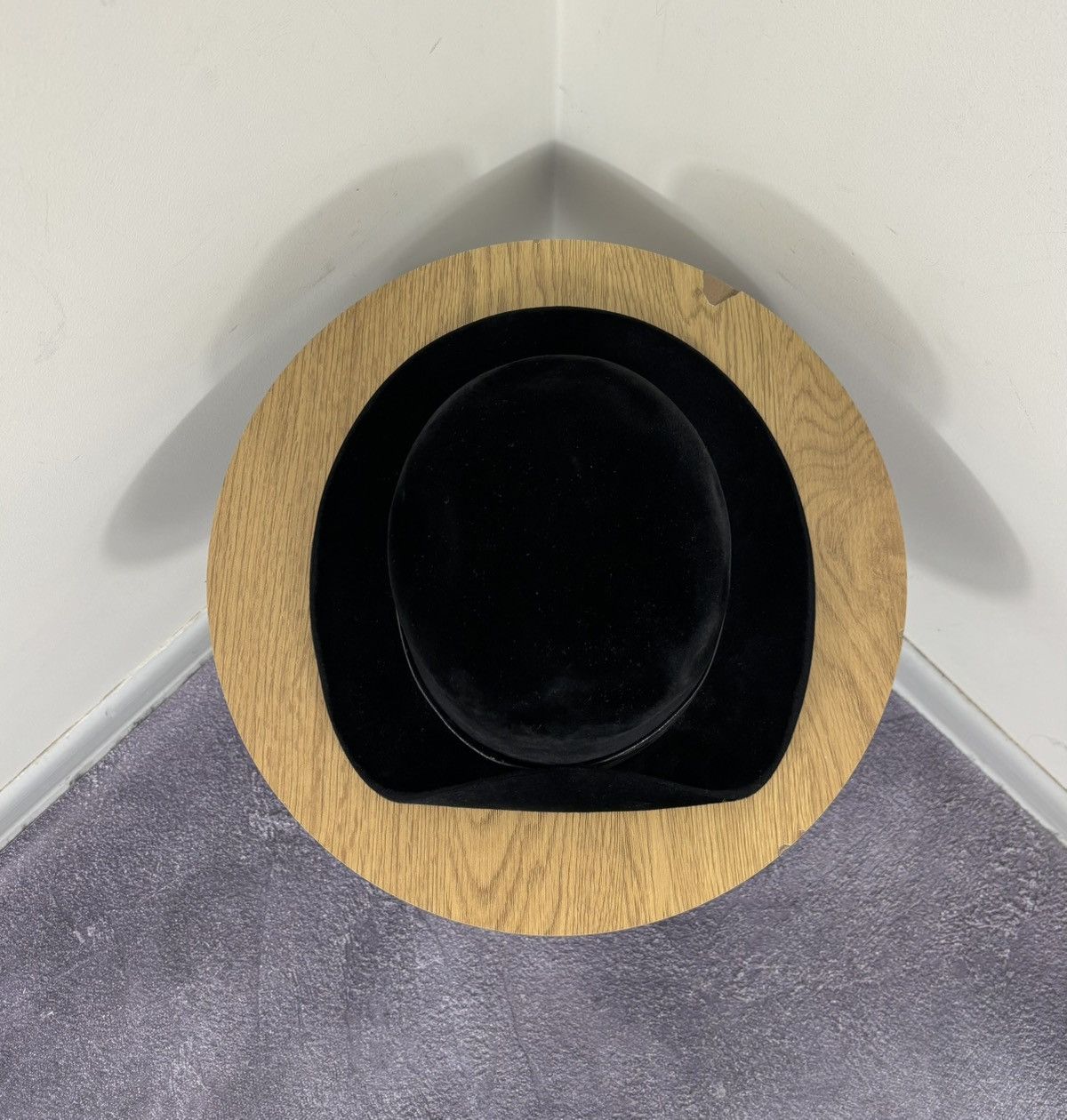 Other Vintage Huckel Alpha Men’s Black Velour Wool Felt Fedora Hat Size ONE SIZE - 4 Thumbnail