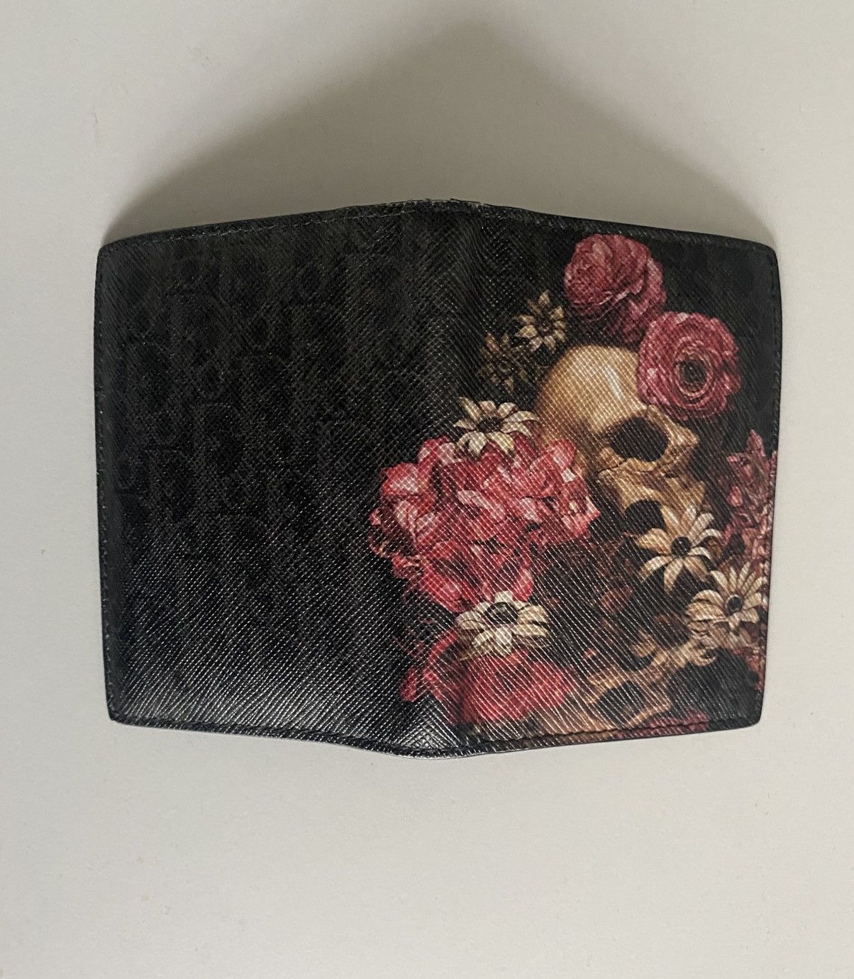 Dior Dior SS17 Dior Homme Monogram Skull Roses Print Wallet Size ONE SIZE - 2 Thumbnail