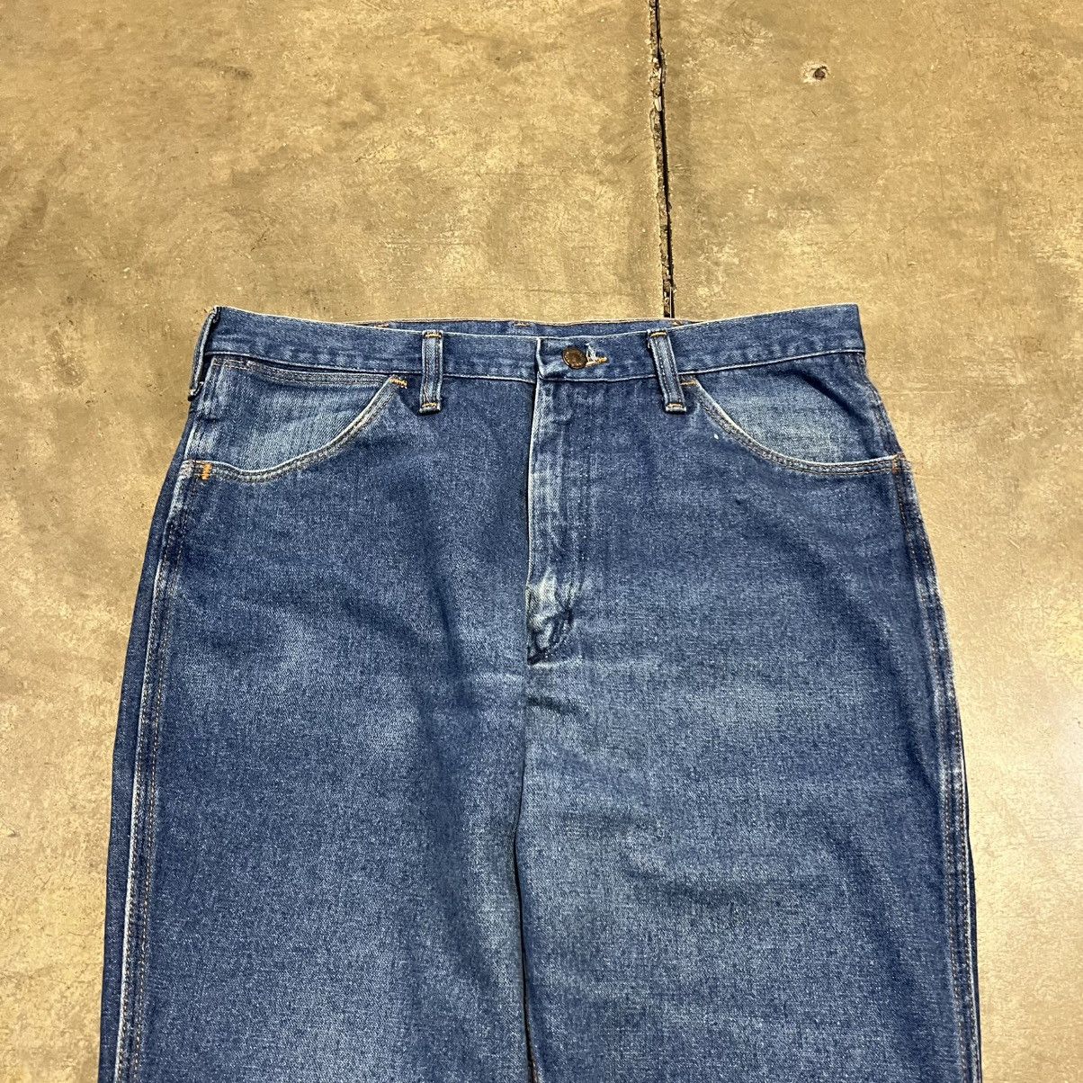 Vintage × Wrangler Vintage 80s Wrangler Boot Cut Denim Jeans 945DEN Cowboy USA Size US 33 - 2 Thumbnail