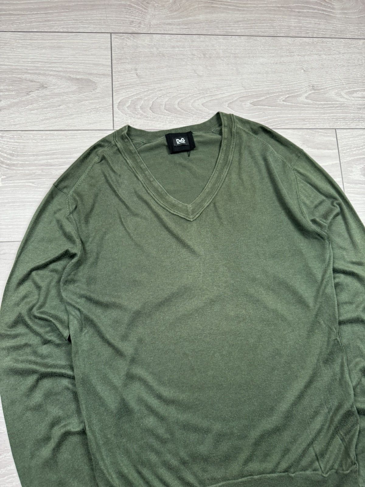 Dolce & Gabbana Vintage Dolce&Gabbana V-neck Seta/Cotton Sweaters 52 sz Size US L / EU 52-54 / 3 - 3 Thumbnail