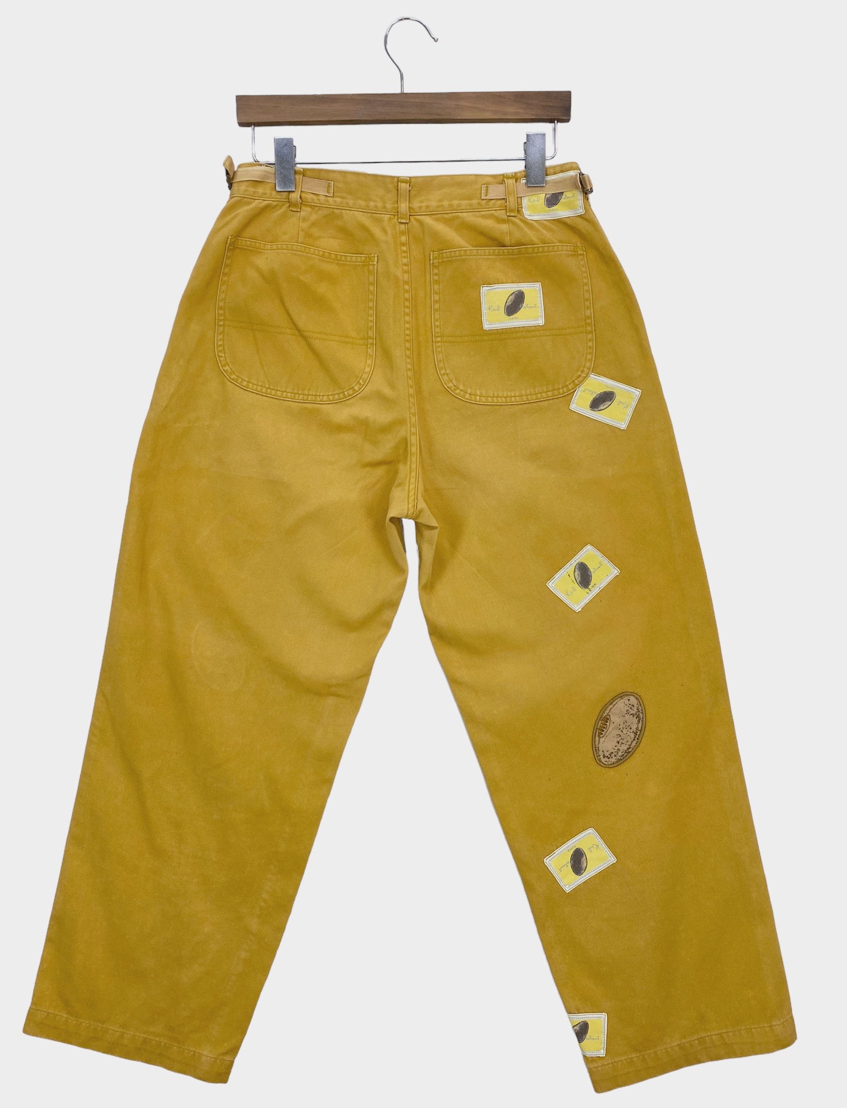 Karl Helmut Karl Helmut Patchwork Yellow Pants ColorBlock Workwear Style Size US 27 - 2 Thumbnail
