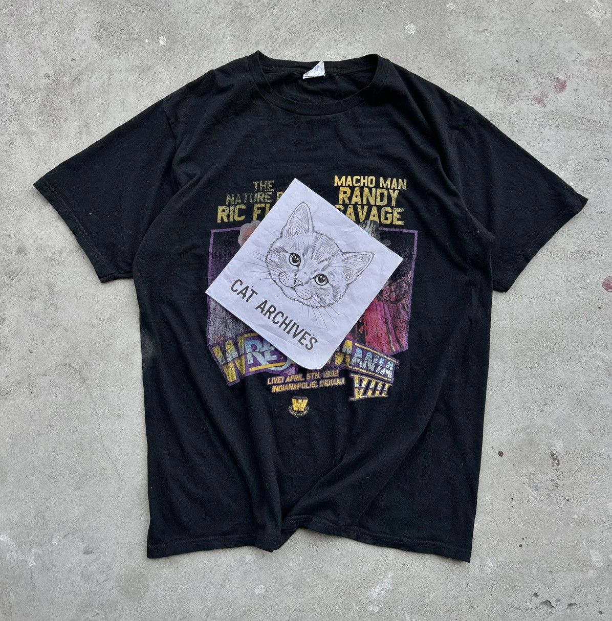 WWF RARE VINTAGE 1992 WWF RIC FLAIR VS RANDY SAVAGE TEE Size US L / EU 52-54 / 3 - 8 Thumbnail