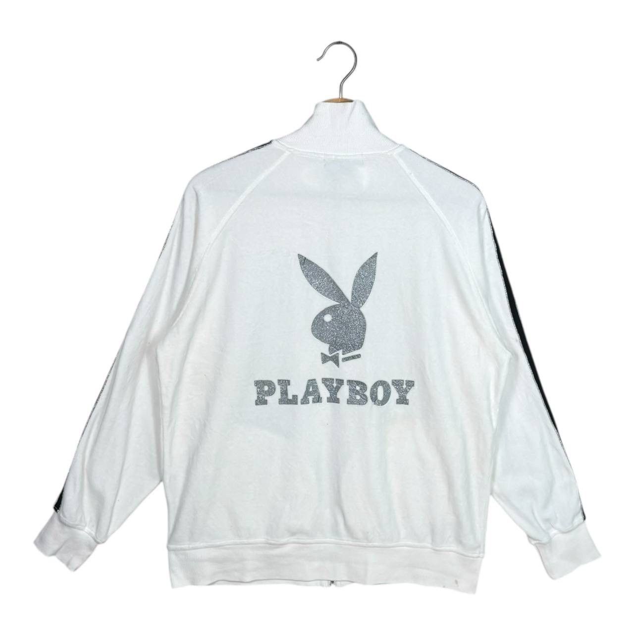 Playboy Vintage Playboy Glitter Bunny Track Jacket White L Y2K Retro Size US L / EU 52-54 / 3 - 2 Thumbnail