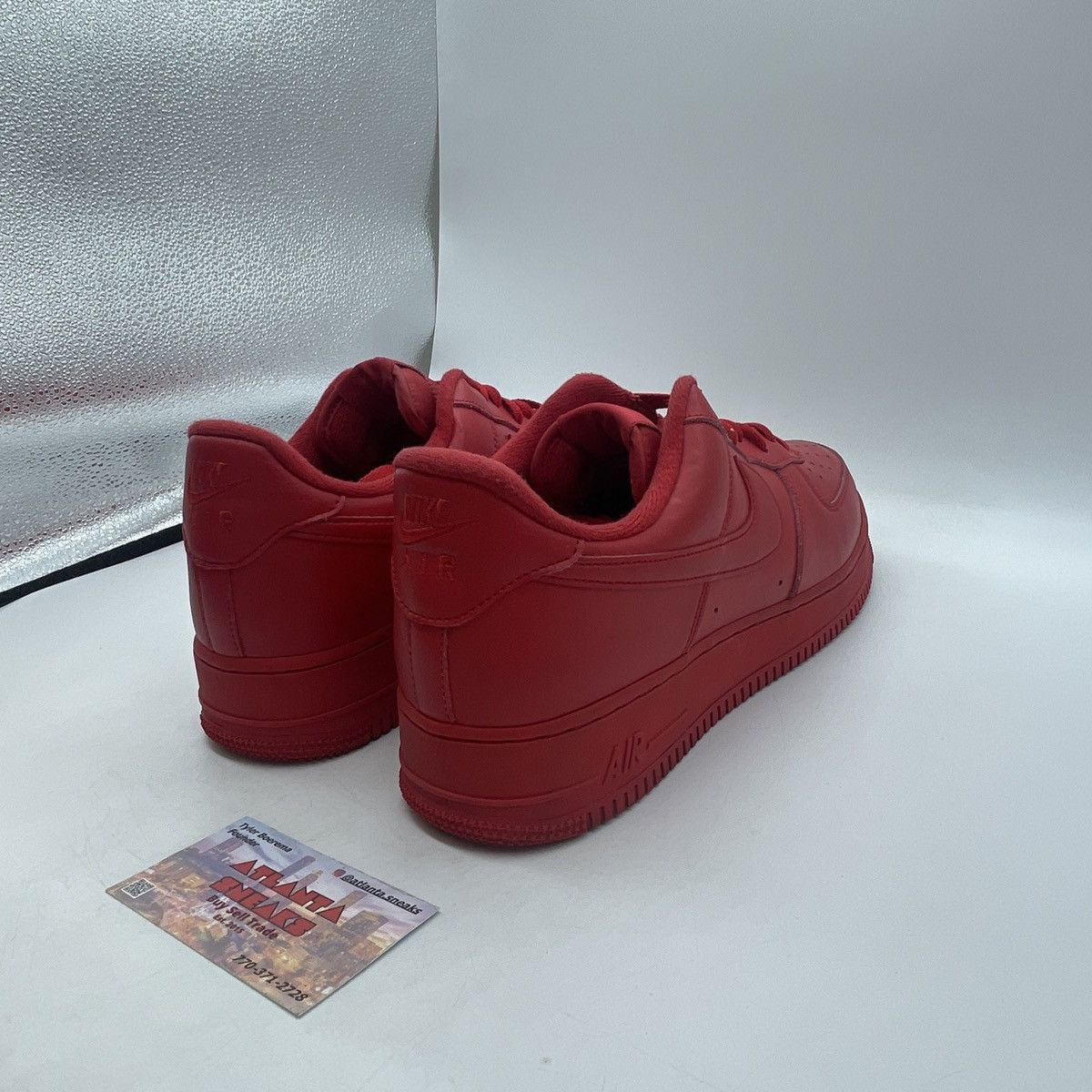 Nike Air Force 1 low triple red Size US 12 / EU 45 - 5 Thumbnail