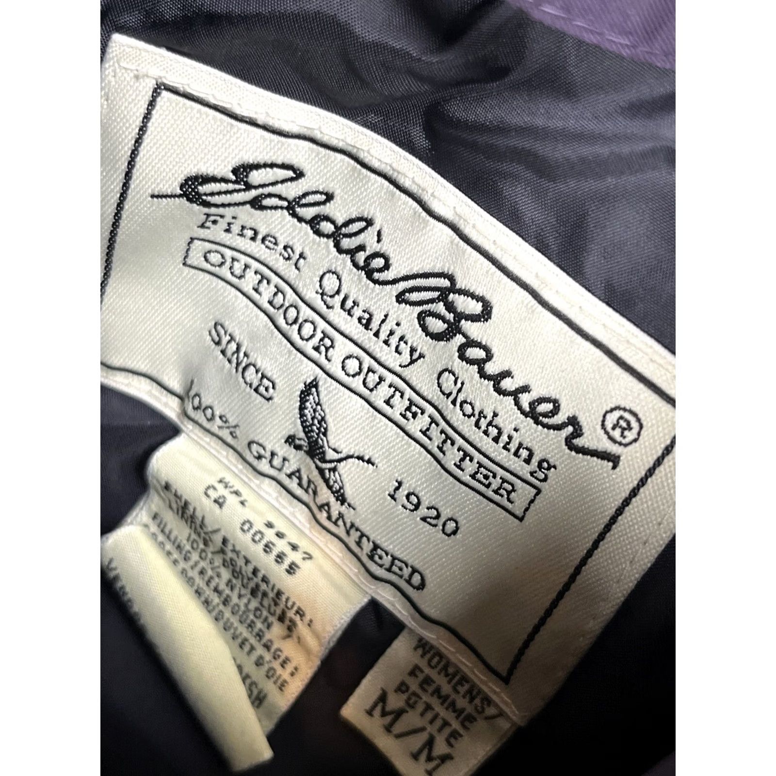 Eddie Bauer VINTAGE Eddie Bauer Vest Womens Petite Medium Quilted Down Full Zip Purple Nylon Quilted Classic Outdoor Size M / US 6-8 / IT 42-44 - 4 Thumbnail
