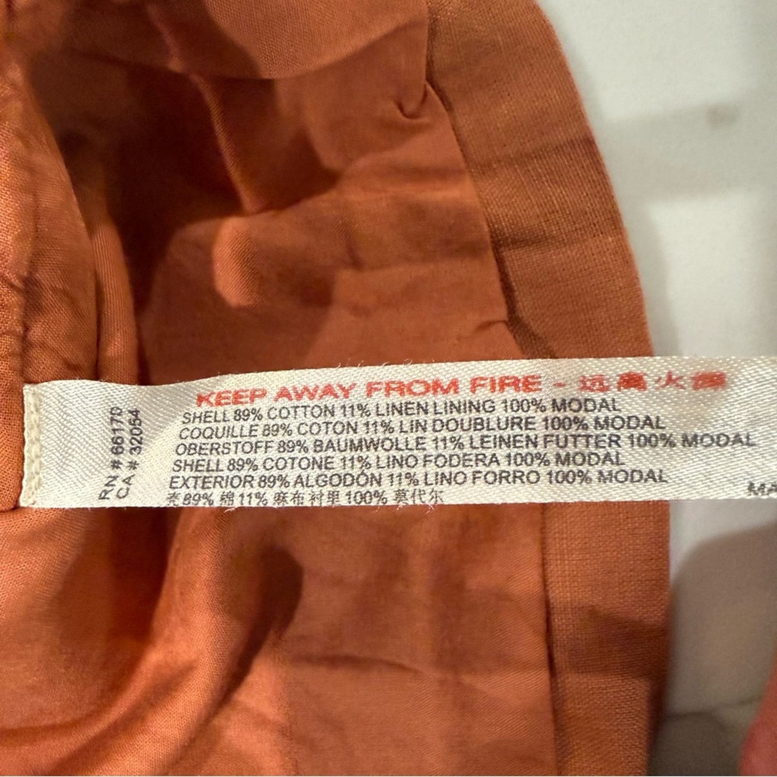 Free People Free People LinenBlend ButtonSide MiniSkirt Womens XS Orange Size 26" / US 2 / IT 38 - 6 Thumbnail