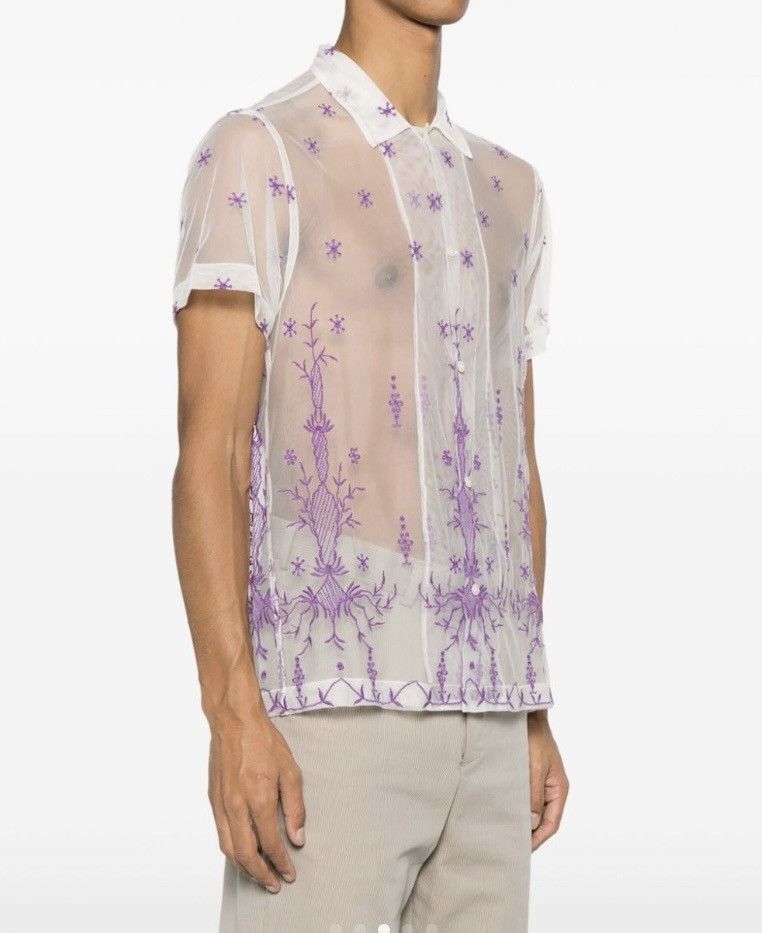 Bode Bode Mesh Embroidered Shirt Size US M / EU 48-50 / 2 - 1 Thumbnail