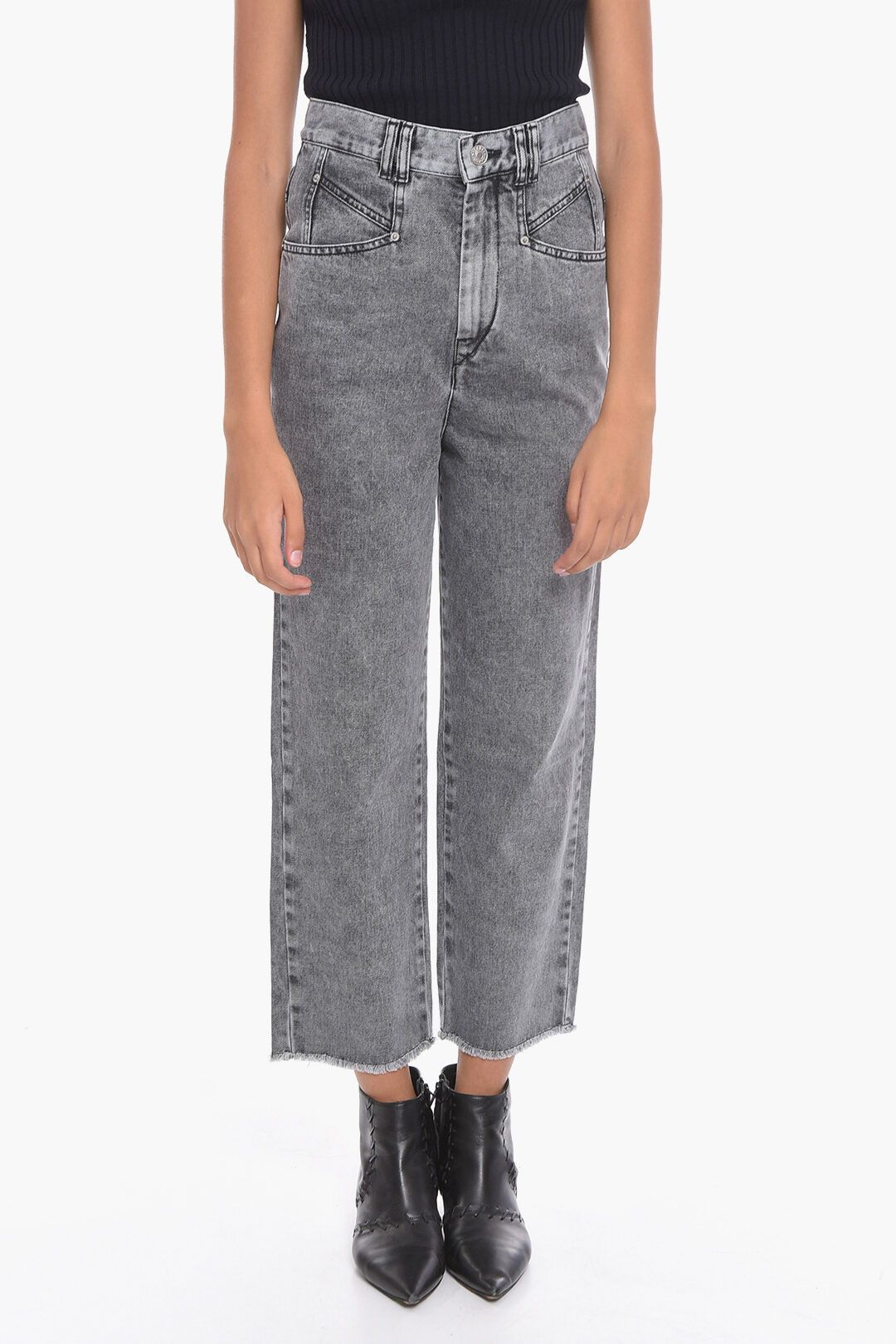 image of Isabel Marant Og1Mm0124 Denim In Gray in Grey, Women's (Size 30)