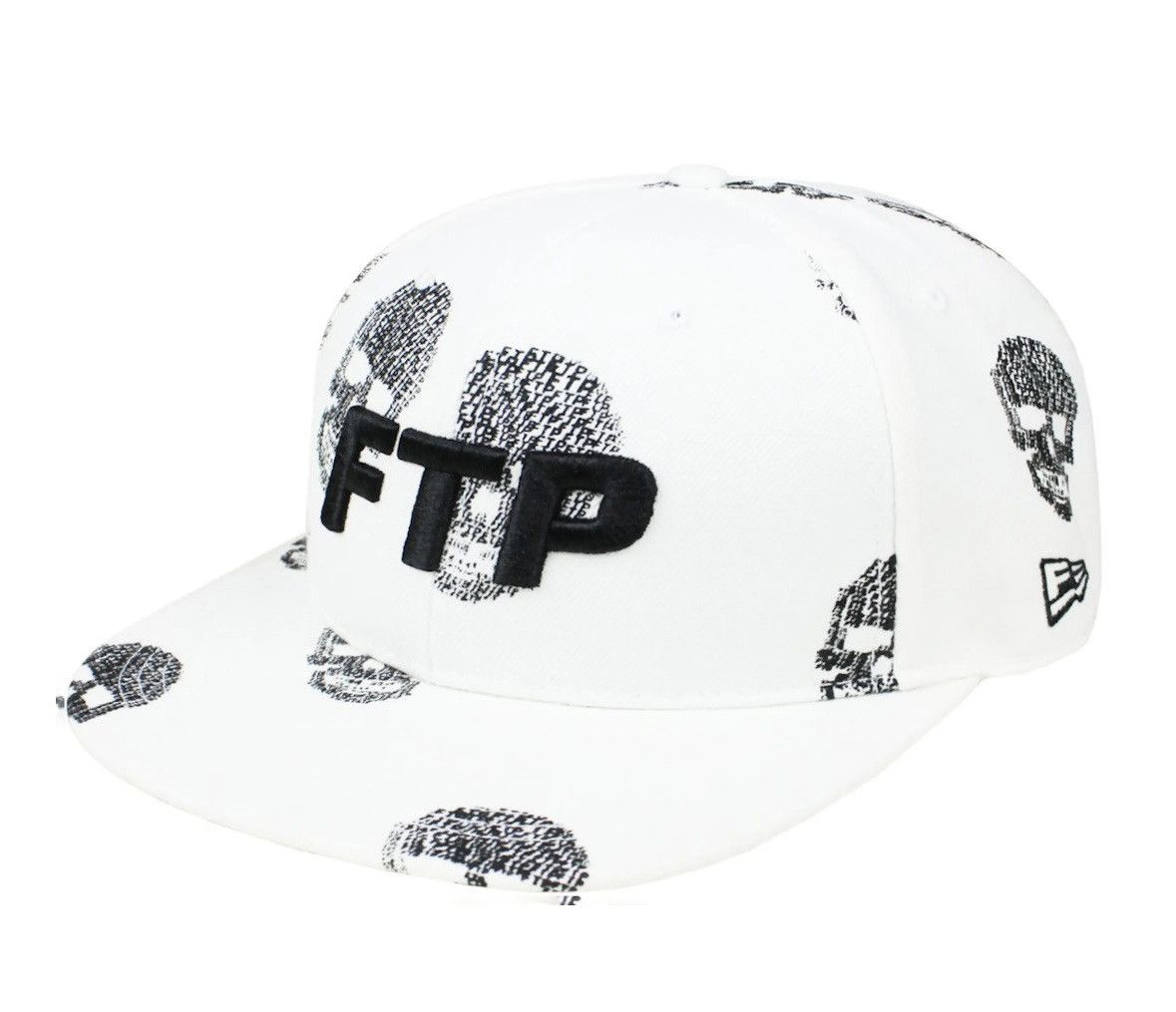 Fuck The Population FTP Skull Fitted Hat White Size 8 Size ONE SIZE - 1 Thumbnail