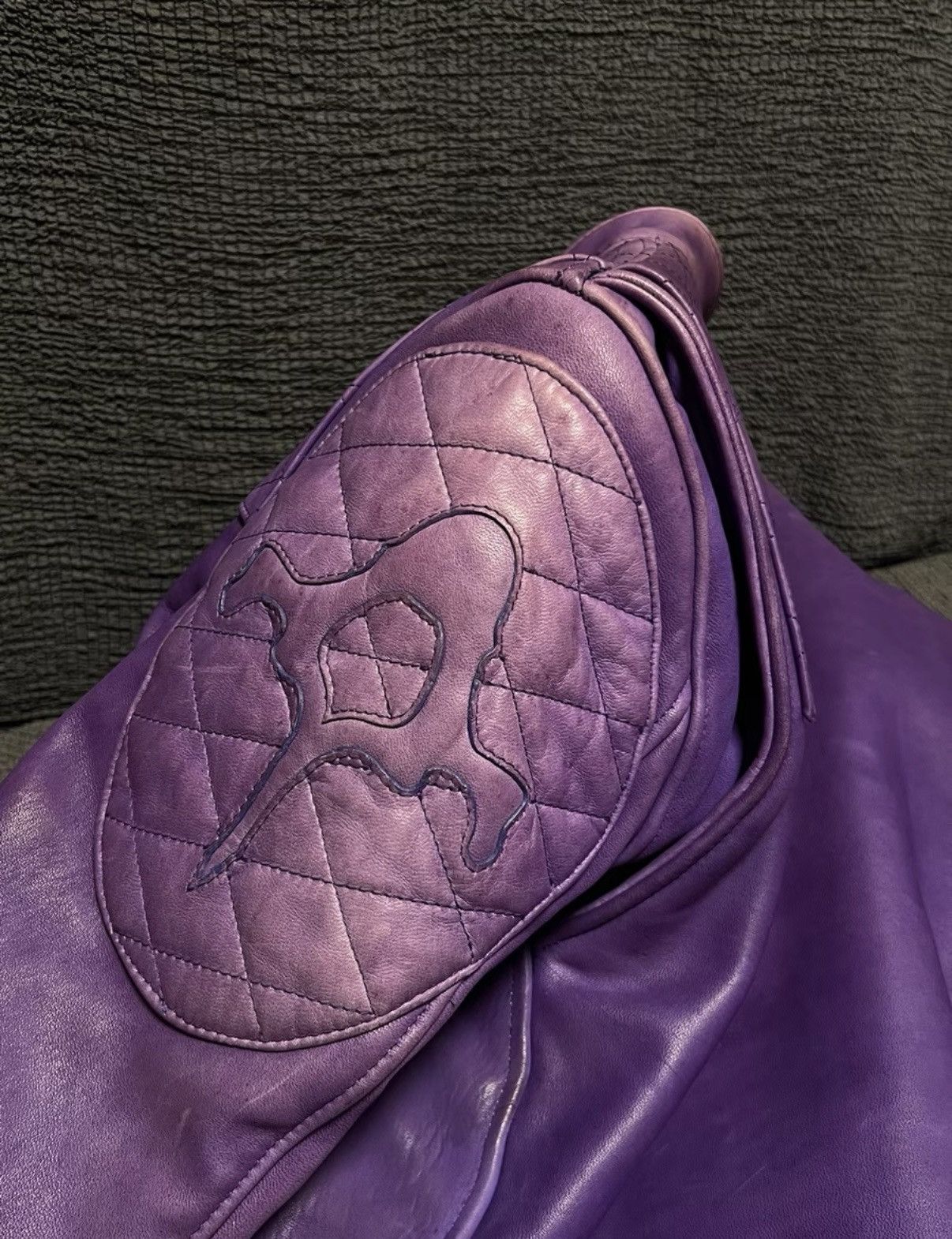 Backbone BackBone Purple Vintage Horsehide Biker Jacket Size US L / EU 52-54 / 3 - 6 Thumbnail