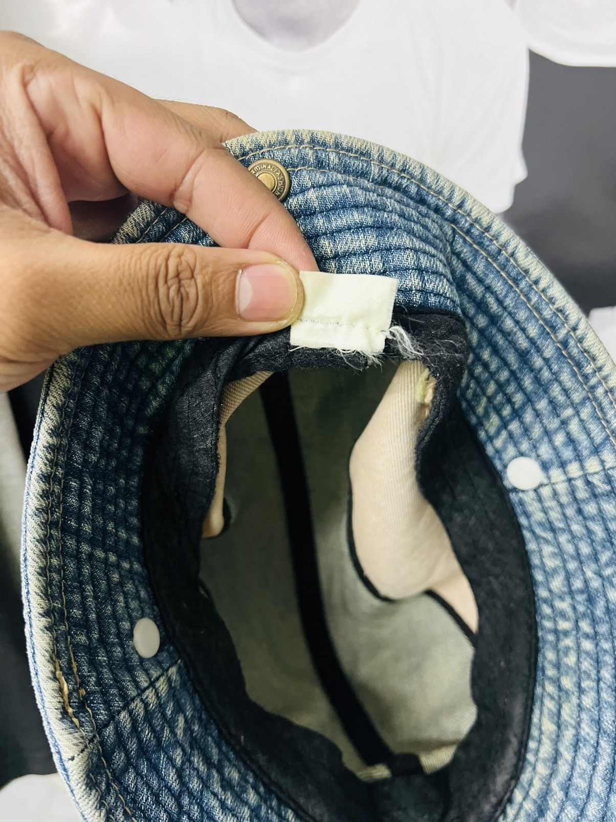 Japanese Brand Vintage Japanese Brand Bucket Hat Blue like Kapital Size ONE SIZE - 9 Thumbnail