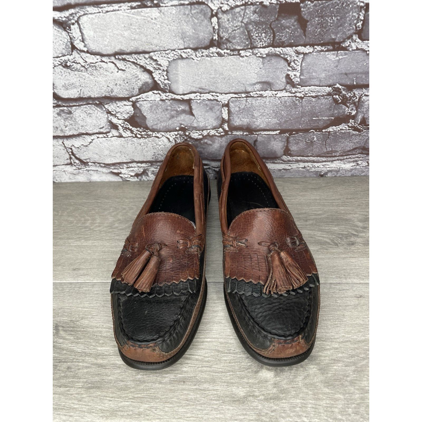 Johnston & Murphy Johnston & Murphy Passport Brown Black Kiltie Tassel Loafer Size US 9 / EU 42 - 15 Thumbnail