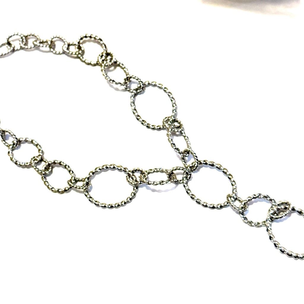 Chicos CHICO’S Silver Link Circle Statement Lariat Necklace | NWOT Size ONE SIZE - 3 Thumbnail
