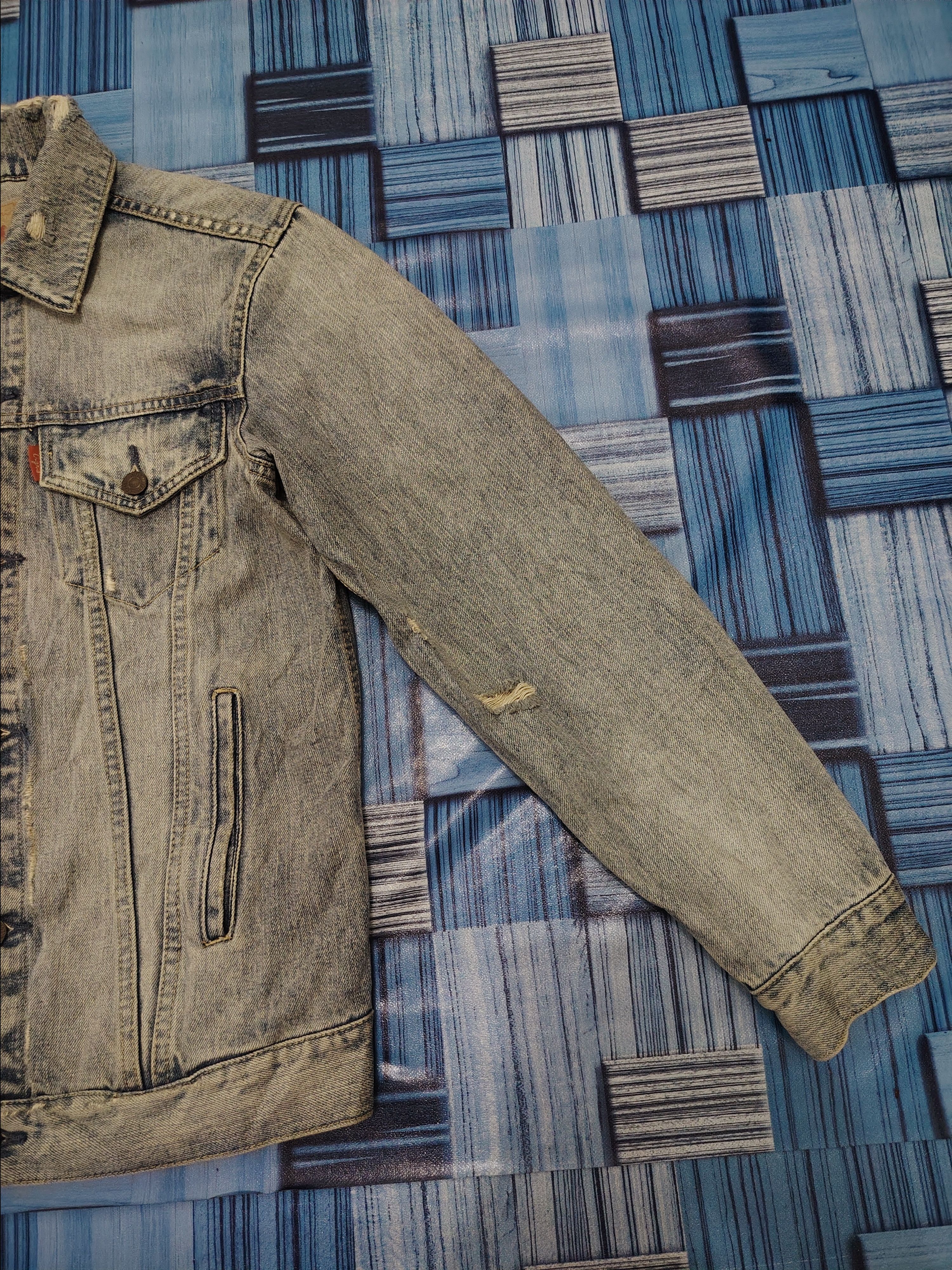 Japanese Brand 💥Insane💥 Ungrid 211407180904 Distressed denim Jacket Size M / US 6-8 / IT 42-44 - 15 Thumbnail