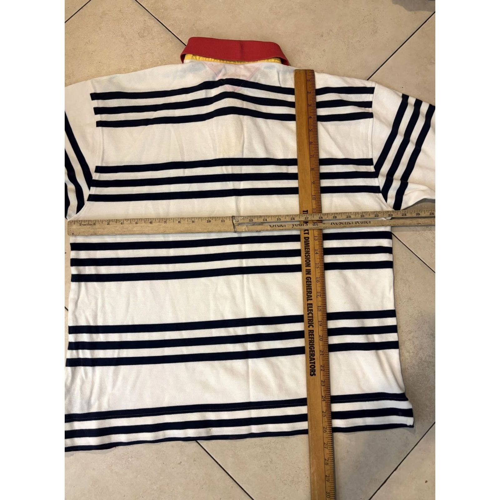 Tommy Hilfiger VINTAGE Tommy Hilfiger Polo Shirt Mens XL Navy Stripe International 90s Rugby Shirt Size US XL / EU 56 / 4 - 8 Thumbnail
