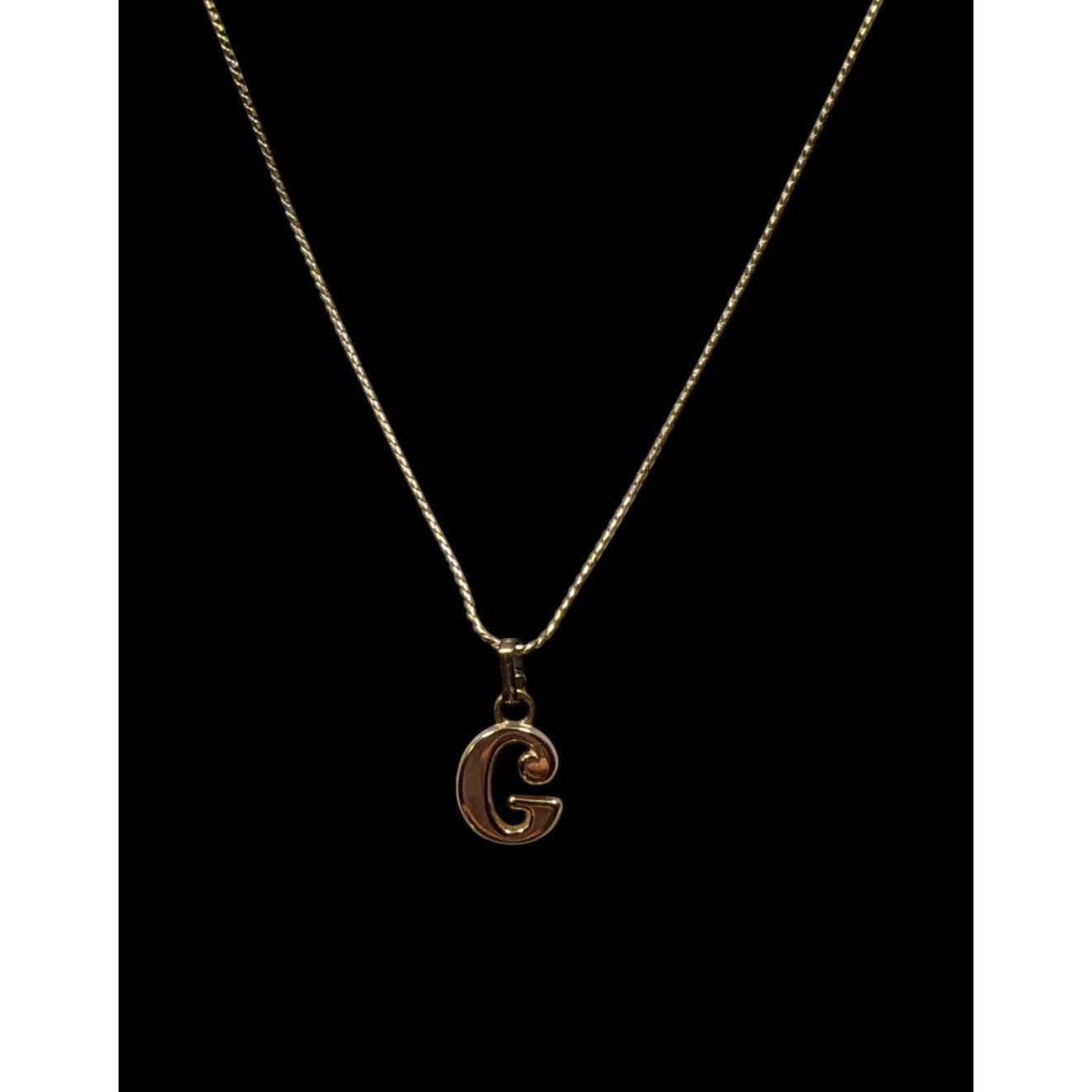 Monet Vintage Monet Gold Tone Initial "G" Pendant Necklace Size ONE SIZE - 2 Thumbnail