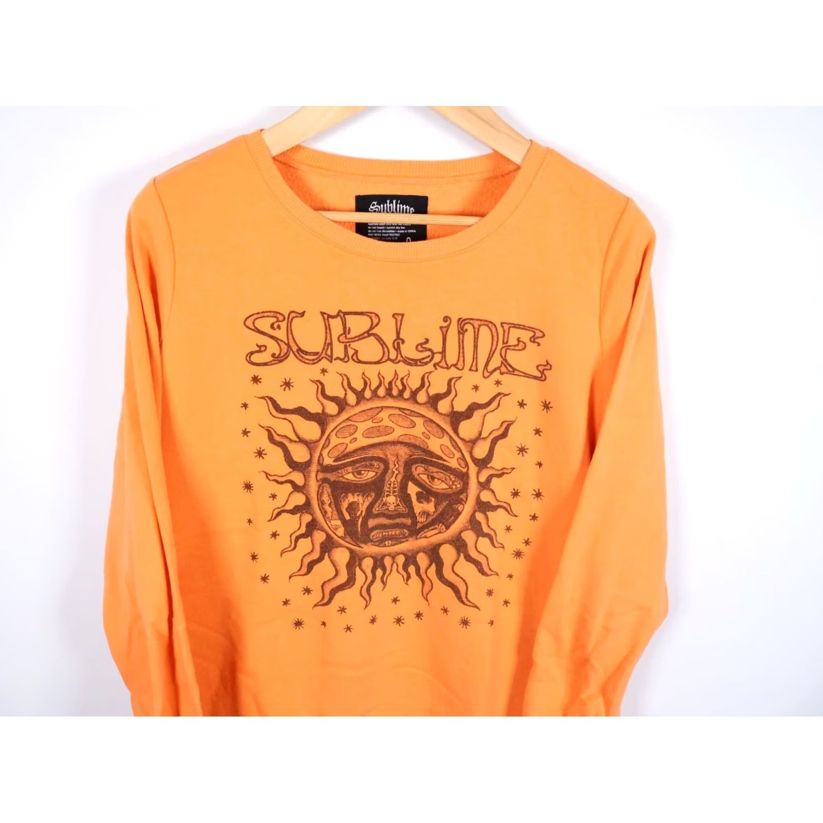 Logo 7 Sublime Sweatshirt Women's XL Orange Tribal Sun Logo Lightweight Retro Crewneck Size XL / US 12-14 / IT 48-50 - 4 Thumbnail