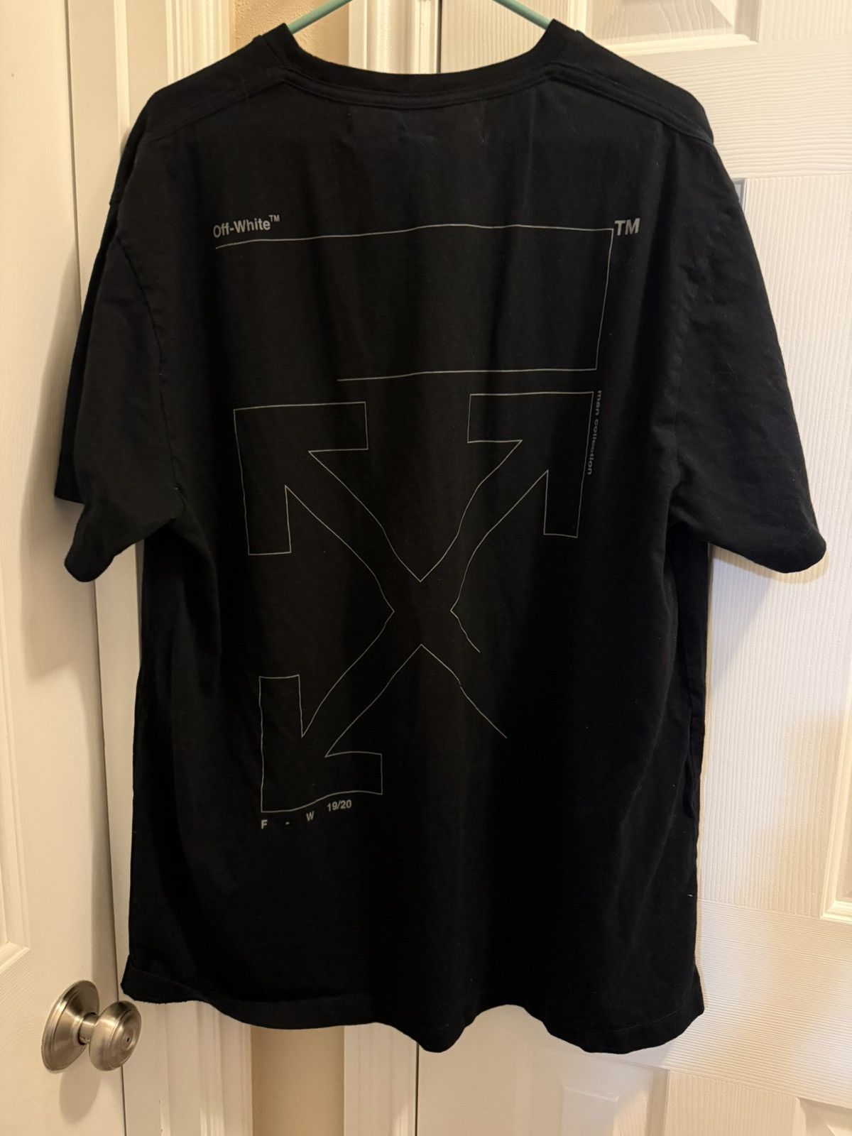 Off-White × Virgil Abloh Off-White FW19 3m Unfinished Arrow Tee (Medium) Size US M / EU 48-50 / 2 - 2 Thumbnail