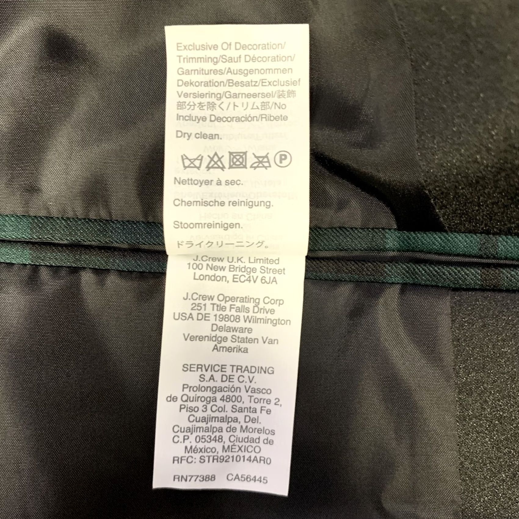 J.Crew J.CREW Green Navy Plaid Wool Tuxedo Sport Coat 42 Regular Size 42R - 7 Thumbnail