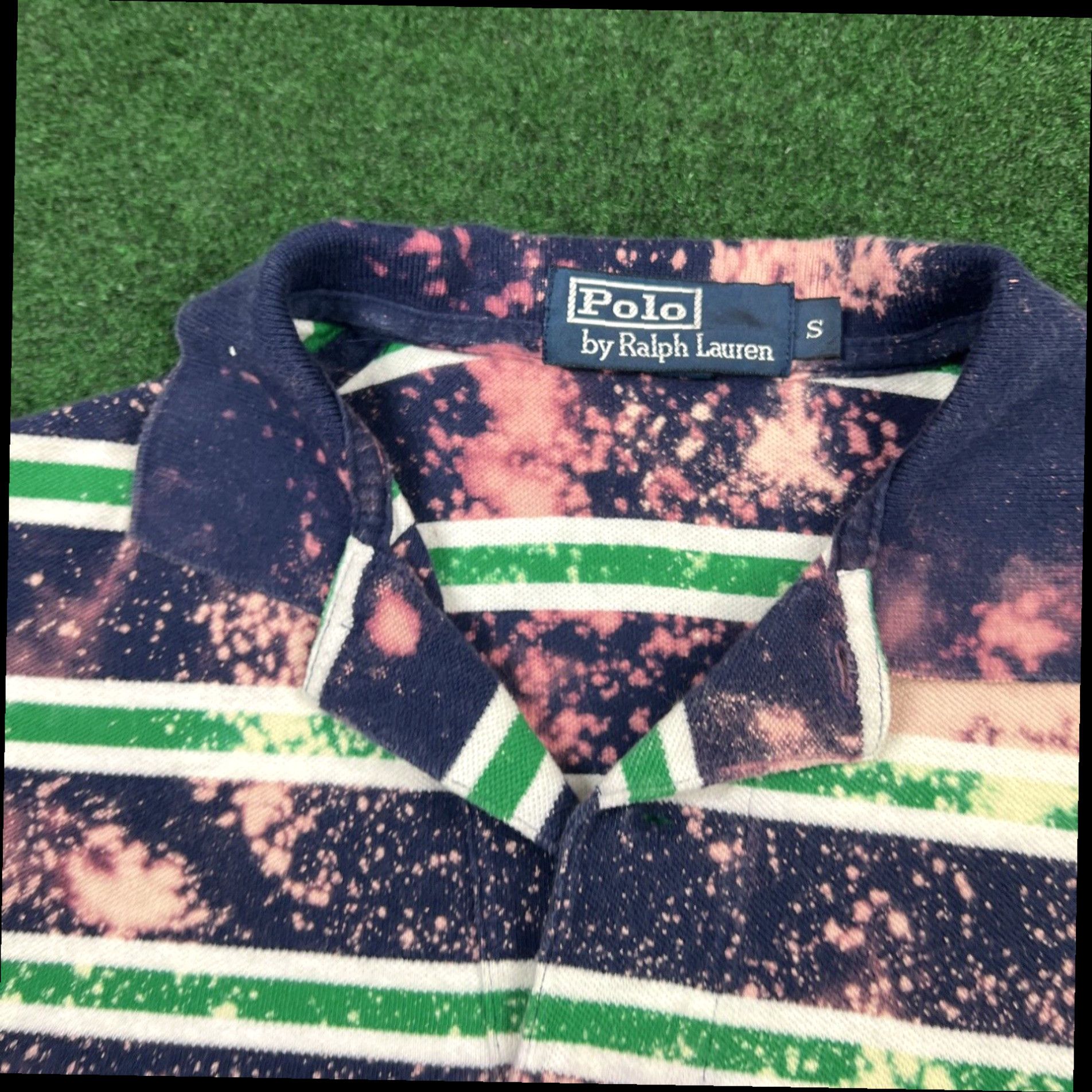 Polo Ralph Lauren Bleached Polo Ralph Lauren Polo Crop Top Bleach Dyed Womens Small Fast Shipping Size S / US 4 / IT 40 - 4 Thumbnail