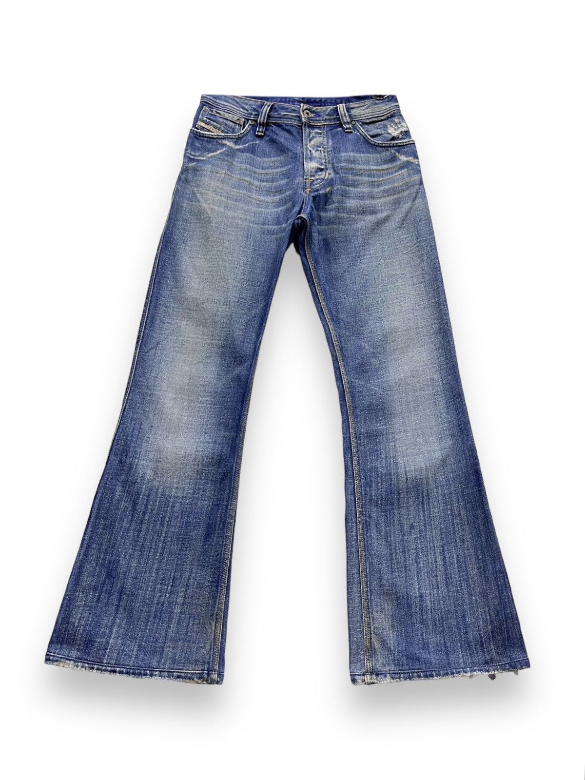 Diesel FYE🔥DIESEL ONLY THE BRAVE PUNK Flare Distressed Jeans Size US 29 - 2 Thumbnail