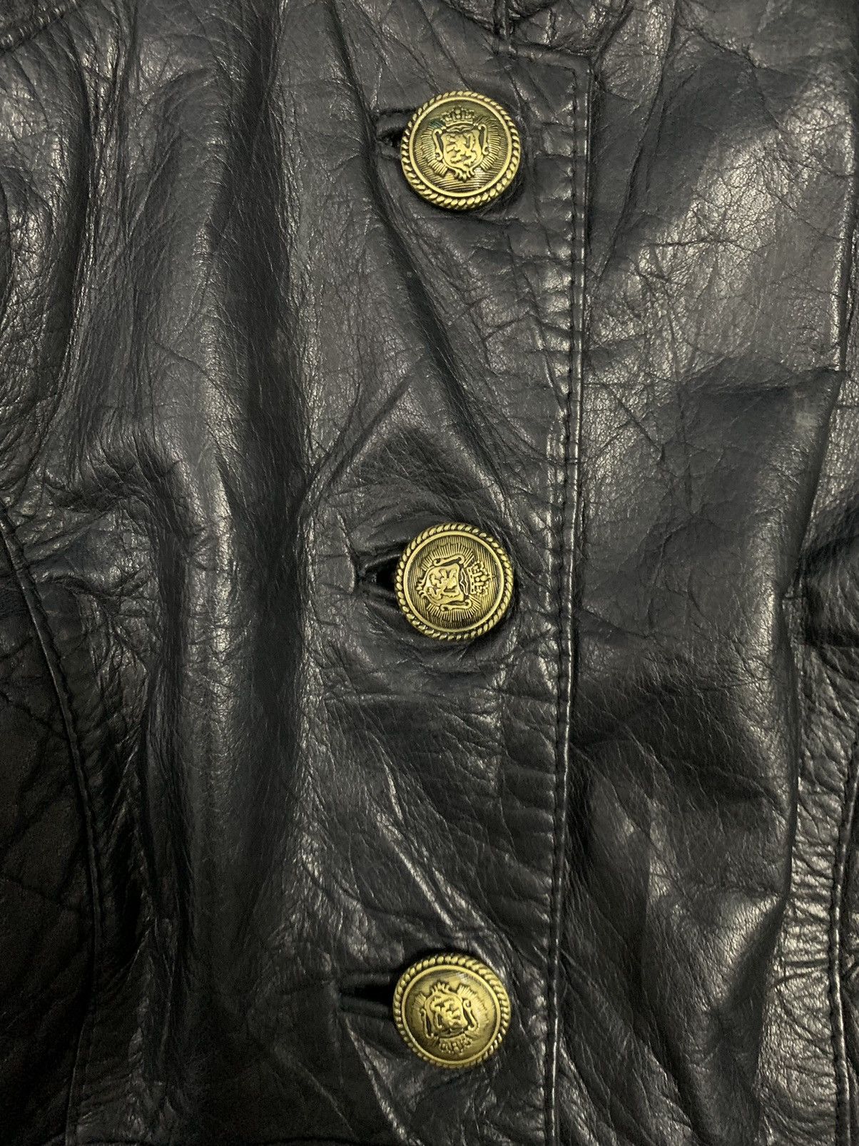 Other Vintage Marais Cowhide Leather Lace-up Punk Style Overcoat Size M / US 6-8 / IT 42-44 - 6 Thumbnail