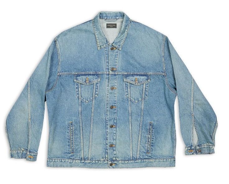 Balenciaga o1w1db11225 Oversized Jacket in Blue Size US XXL / EU 58 / 5 - 1 Thumbnail