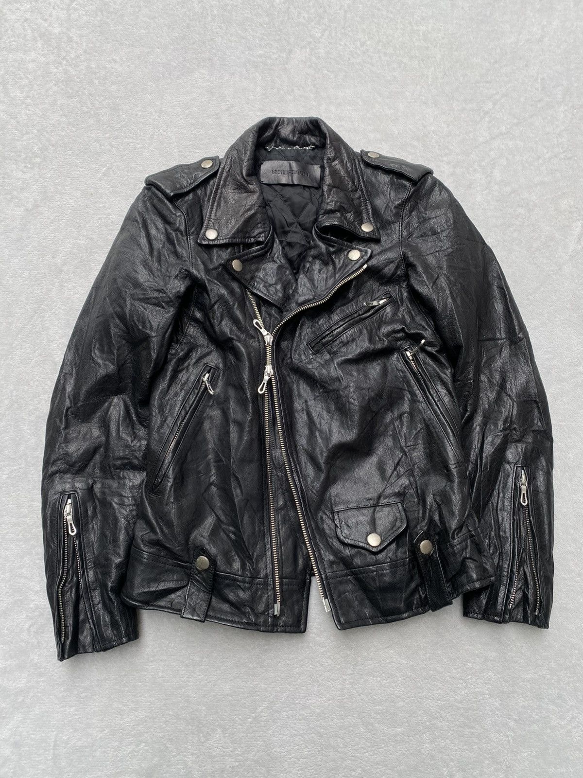 5351 POUR LES FEMMES 2000s 5351 Les Pour Femmes- Goatskins Biker Leather Jacket Size XS / US 0-2 / IT 36-38 - 7 Thumbnail