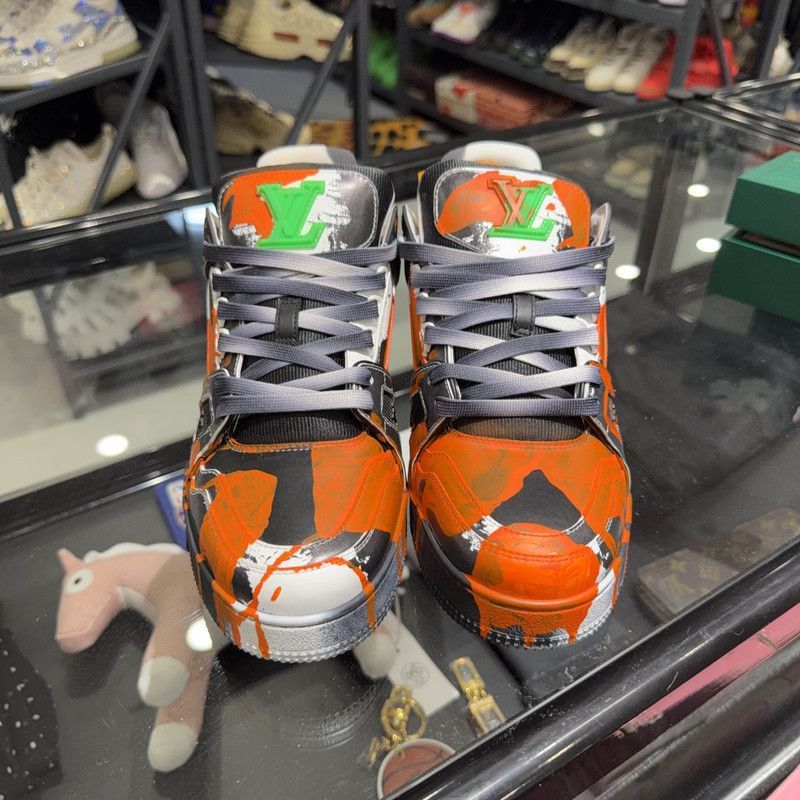 Louis Vuitton Louis Vuitton Trainer Art Orange Graffiti Sneakers -2508 Size US 8 / EU 41 - 2 Thumbnail