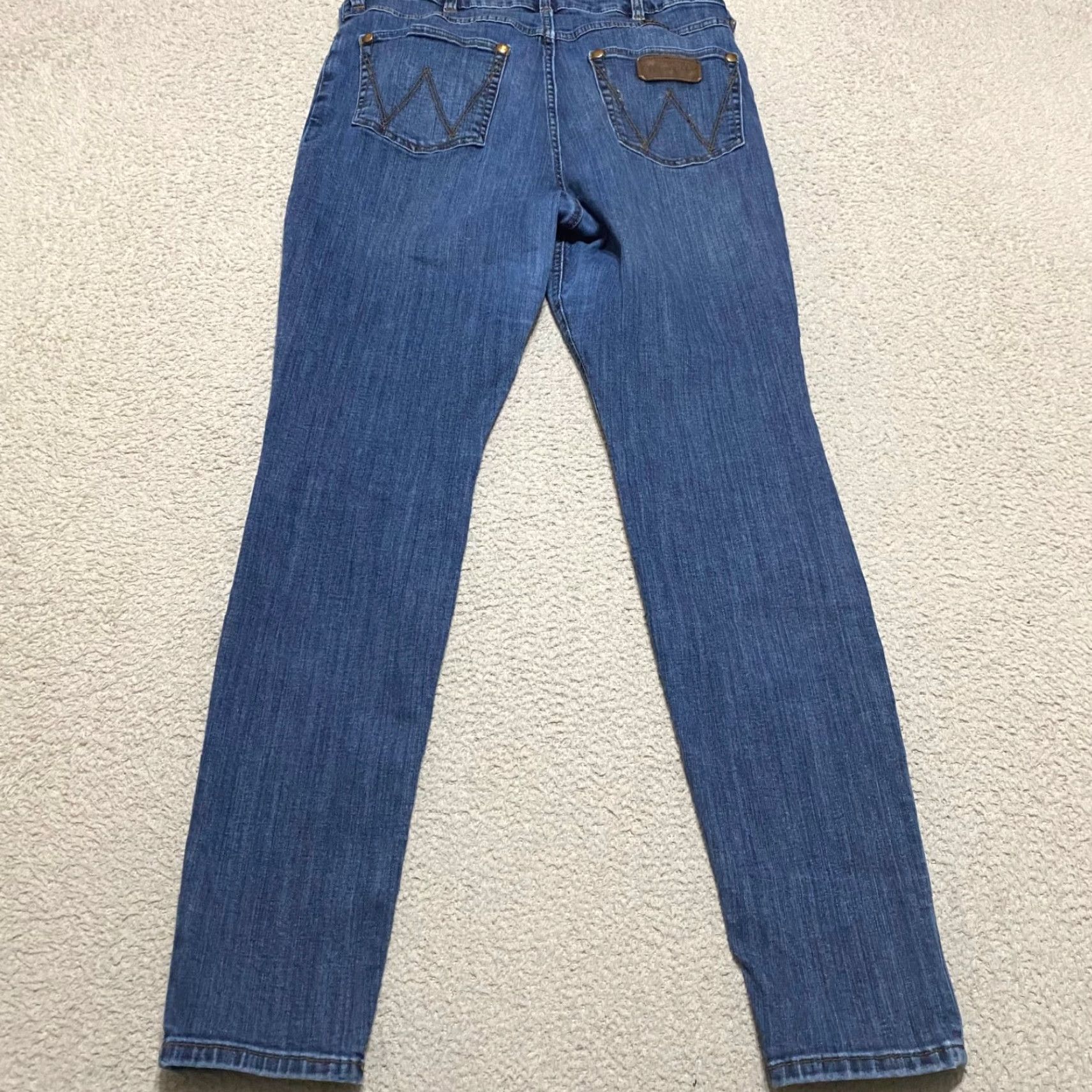 Wrangler VINTAGE Wrangler Retro Womens Jeans Blue Denim Medium Wash High Rise Skinny 32x31 Regular 5-Pocket Denim Cotton Spandex Wrangler Retro Size 24" / US 00 / IT 34 - 2 Thumbnail