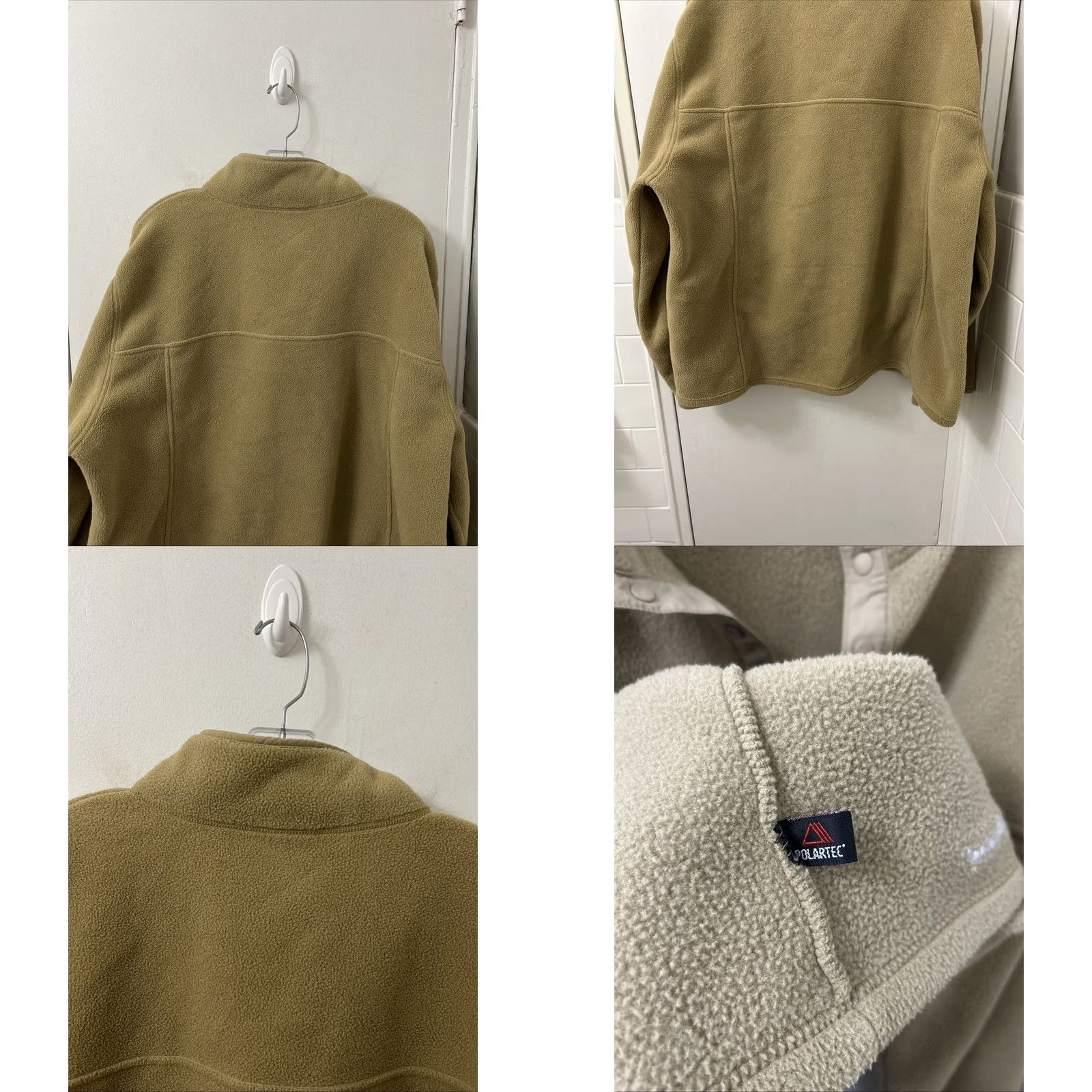 Vintage LL Bean Polartec Fleece Pullover Mens 2XL Tan Khaki Snap T Sweater Jacket 0BFC3 Size US XXL / EU 58 / 5 - 8 Thumbnail