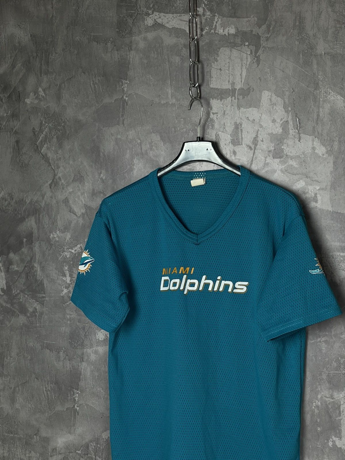 NFL Crazy Vintage 90s Miami Dolphins NFL Baseball Jersey Unique Size US L / EU 52-54 / 3 - 7 Thumbnail