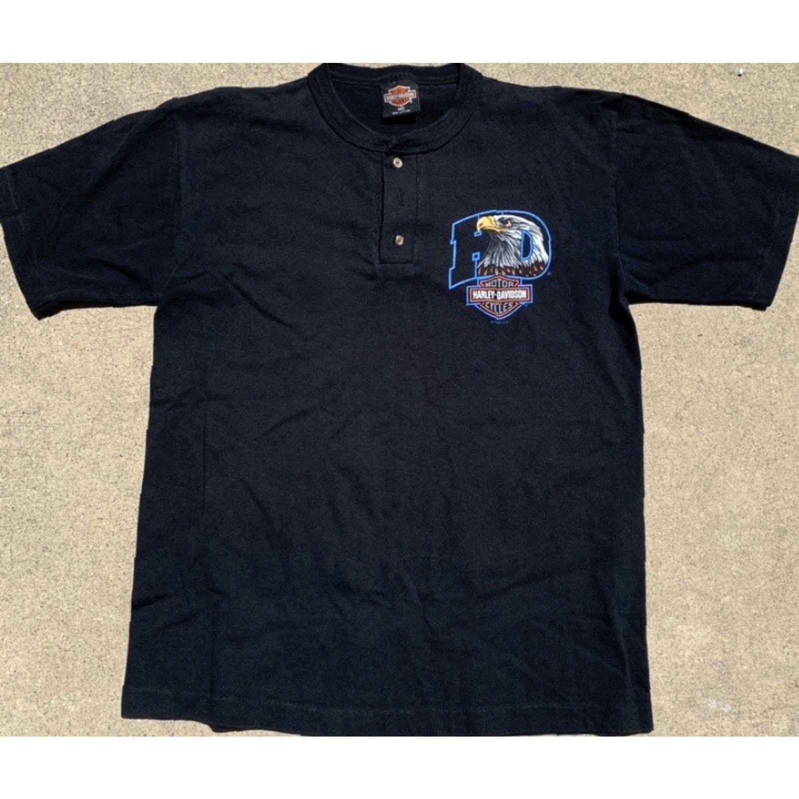 Harley Davidson VINTAGE Harley-Davidson T-Shirt Motorcycles Men M Black Graphic Tee 90s California Mitchell’s Modesto USA Size US M / EU 48-50 / 2 - 5 Thumbnail