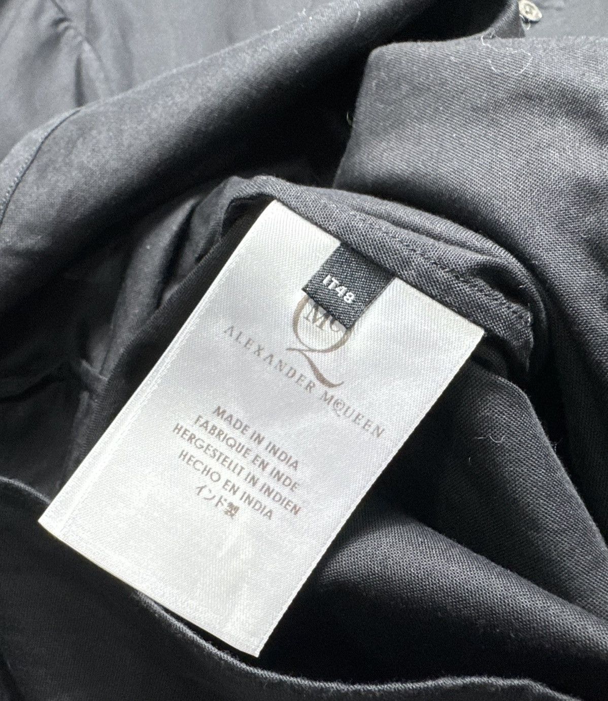 Alexander McQueen Alexander Mcqueen Button Up Shirt MCQ Black Luxury Size US S / EU 44-46 / 1 - 8 Thumbnail