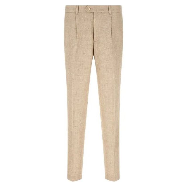 Brunello Cucinelli BRUNELLO CUCINELLI Beige Hopsack Suit New & Authentic (Men's Size US XL / EU 56 / 4 - 4 Thumbnail